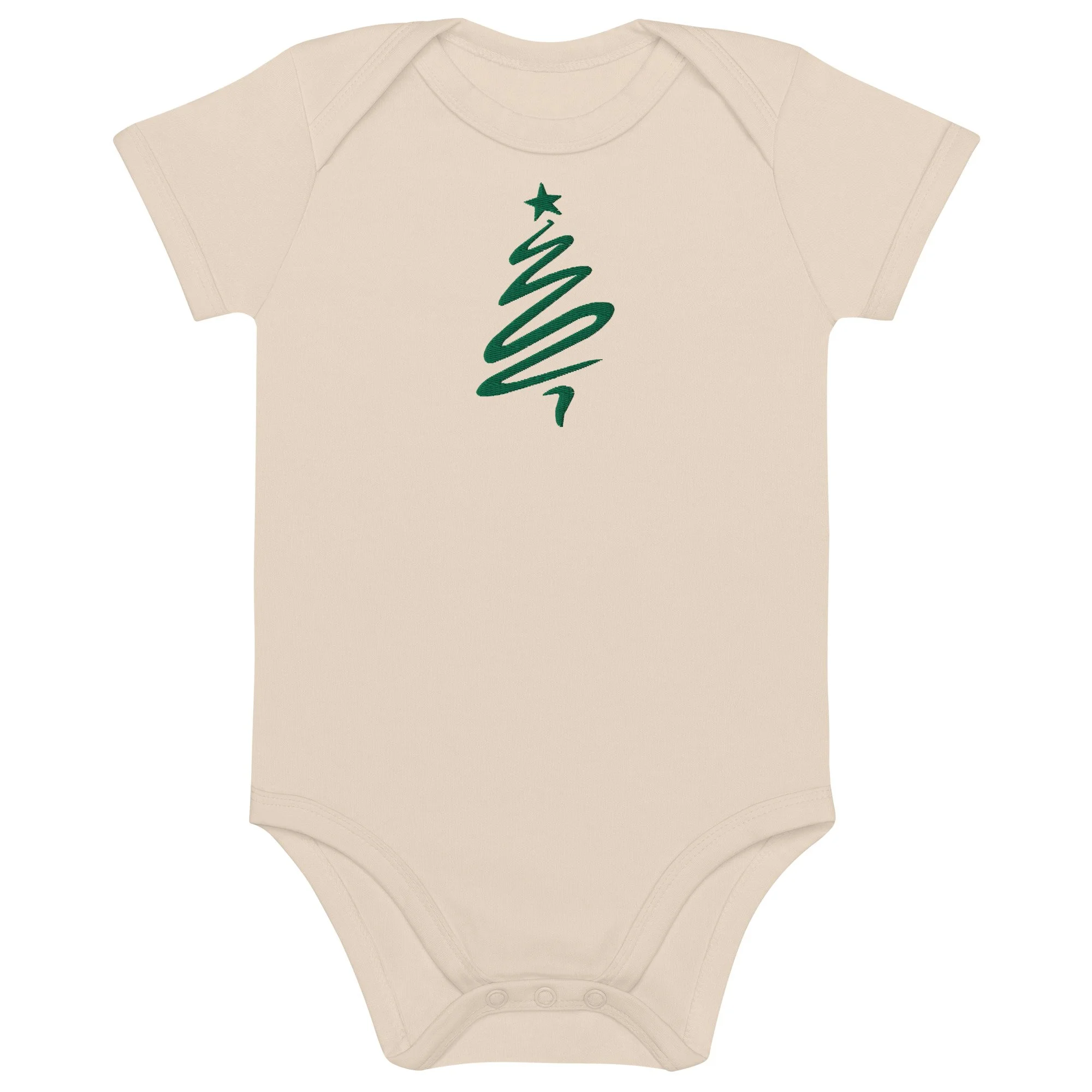 Christmas Tree organic cotton baby bodysuit