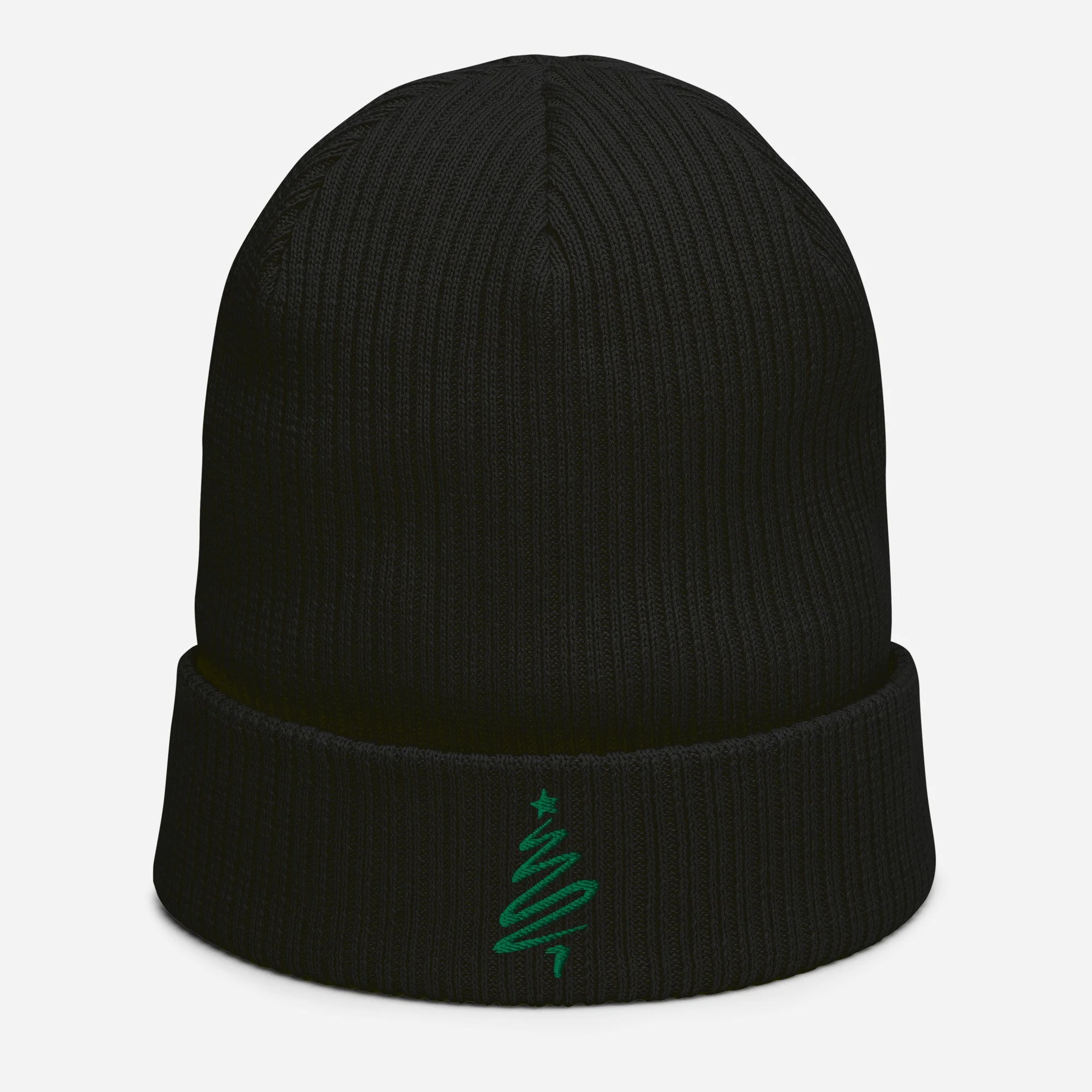 Christmas Tree organic ribbed beanie