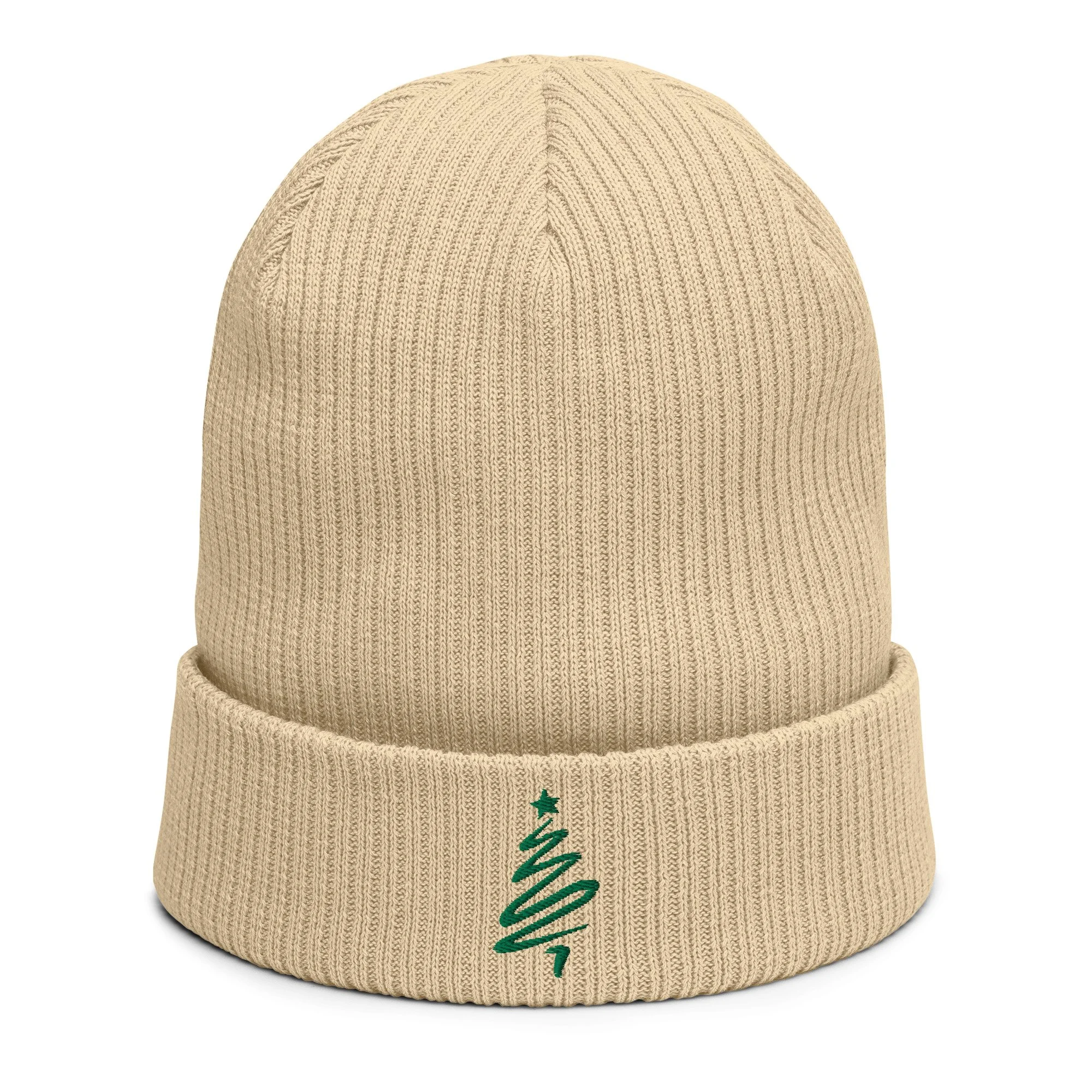 Christmas Tree organic ribbed beanie