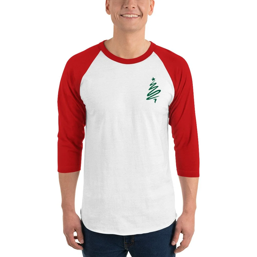 Christmas Tree 3/4 sleeve raglan shirt
