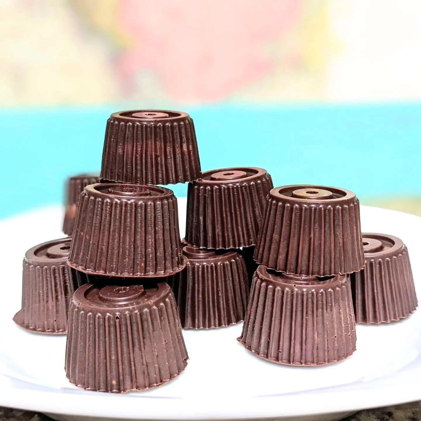 Happy Halloween to all who observe.

Today's treat is a Cookie Dough Molded Truffle!

Allergy-friendly  yum!

These are made without gluten, grains, soy, refined sugars or dairy.

As a mixed allergy household, we are often asked if we trick-or-treat.