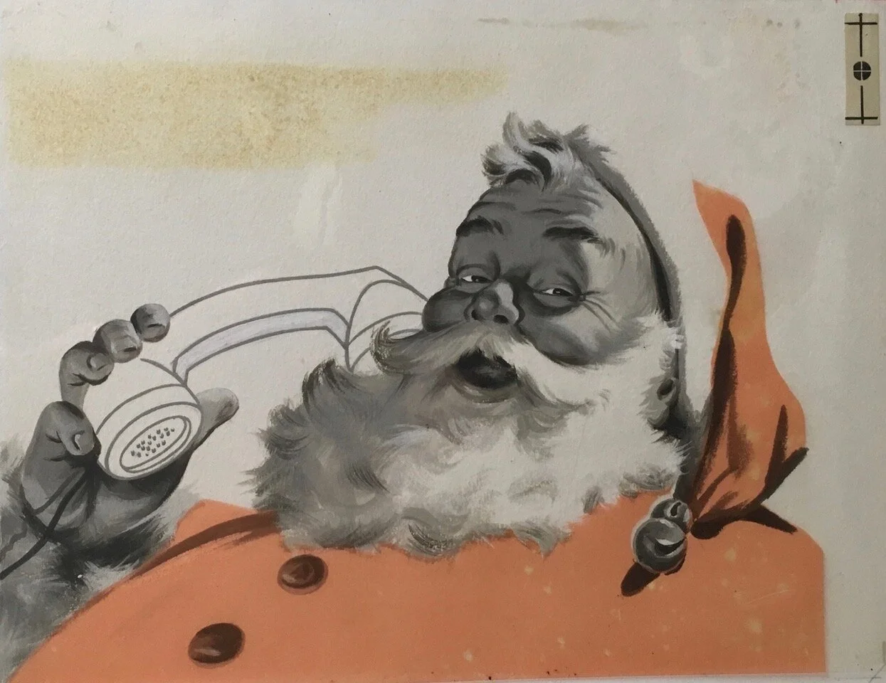Walter Karpie: Santa on the telephone. 