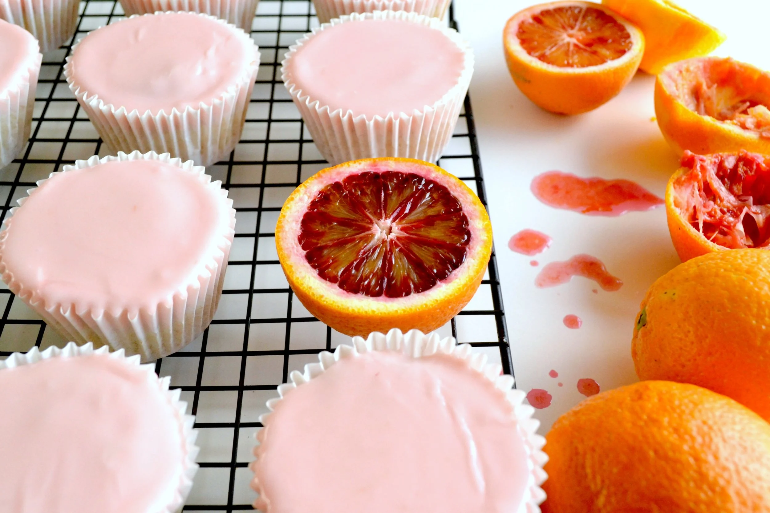 Blood Orange Fairy Cakes