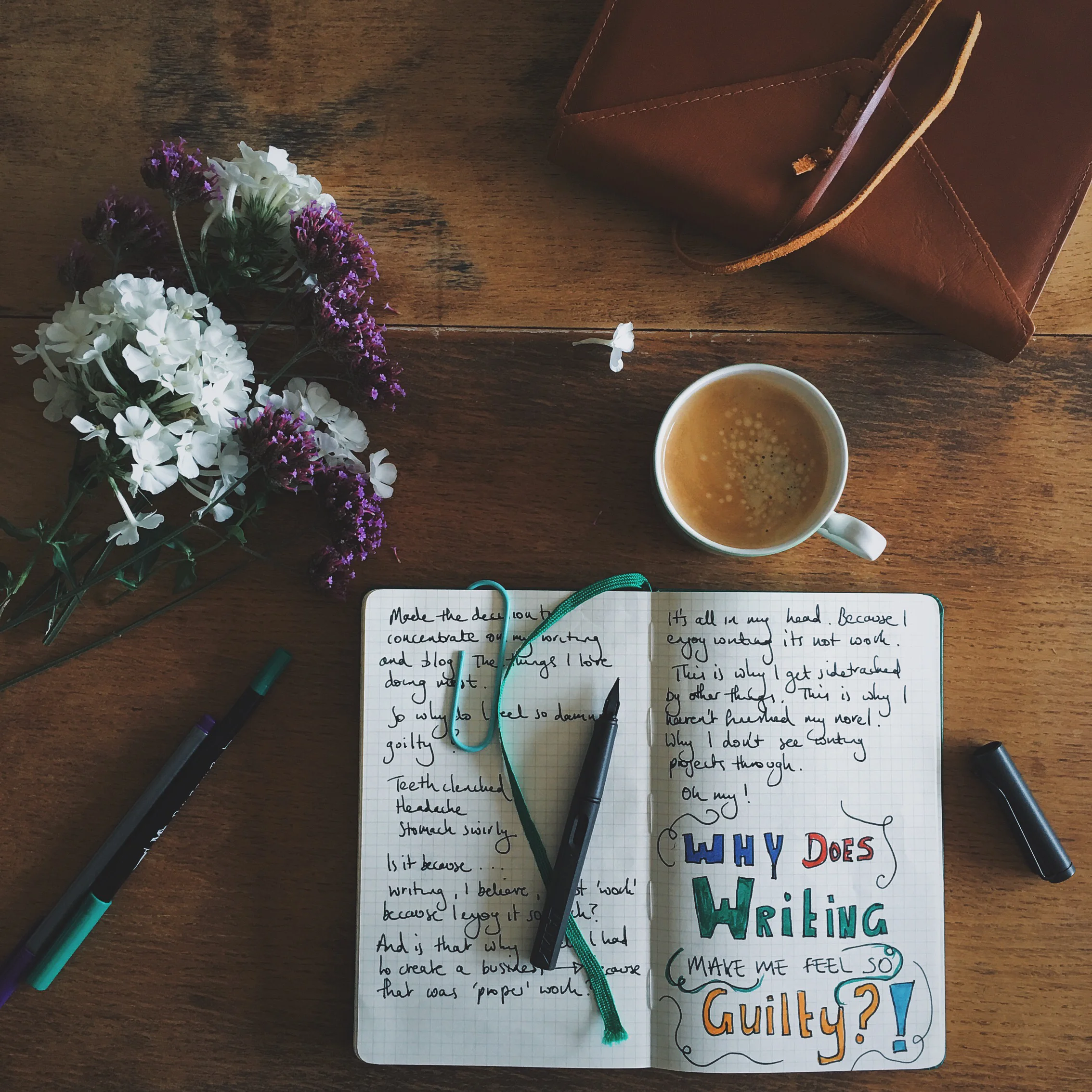 Why does writing make me feel so guilty?