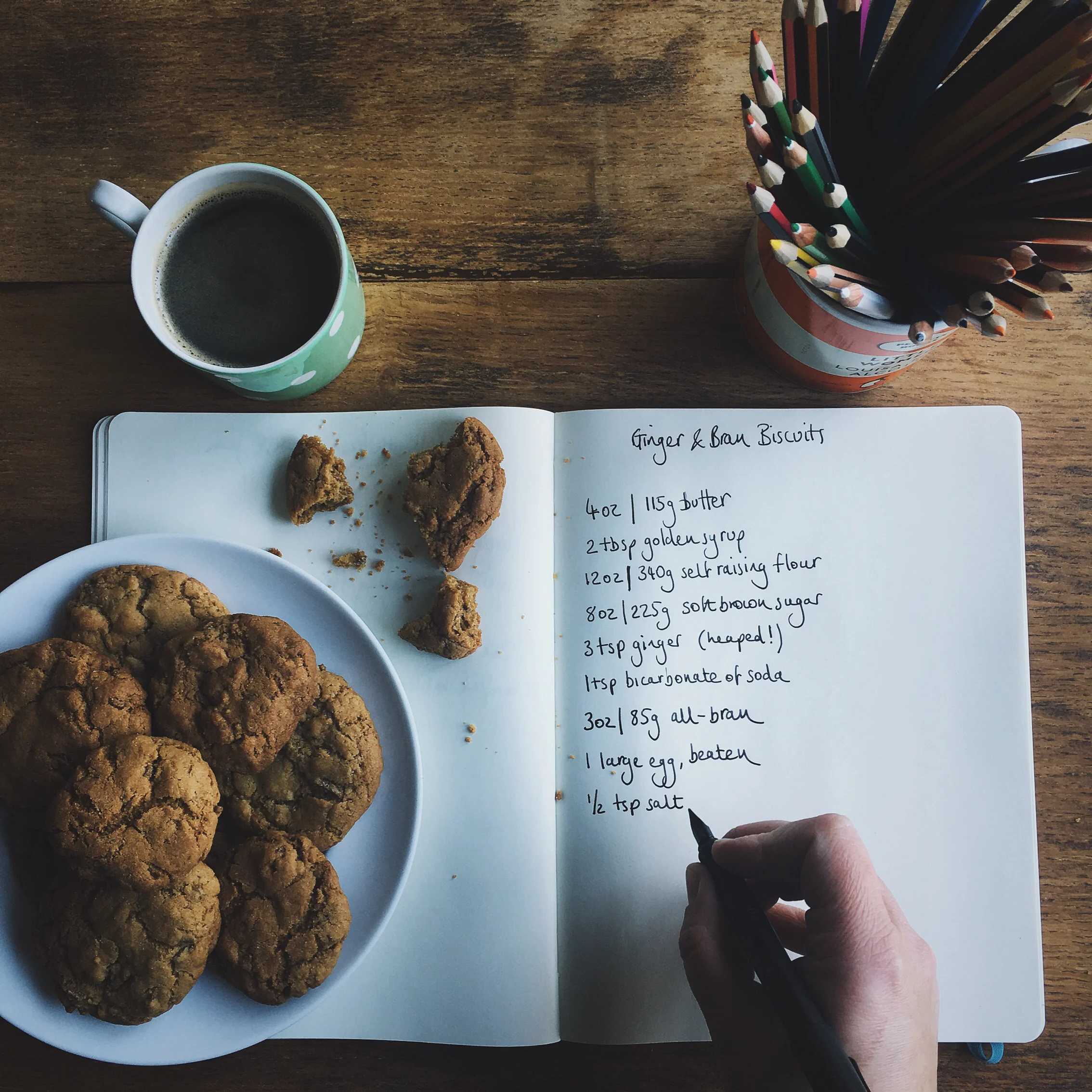 Ginger & Bran Biscuits - A Recipe