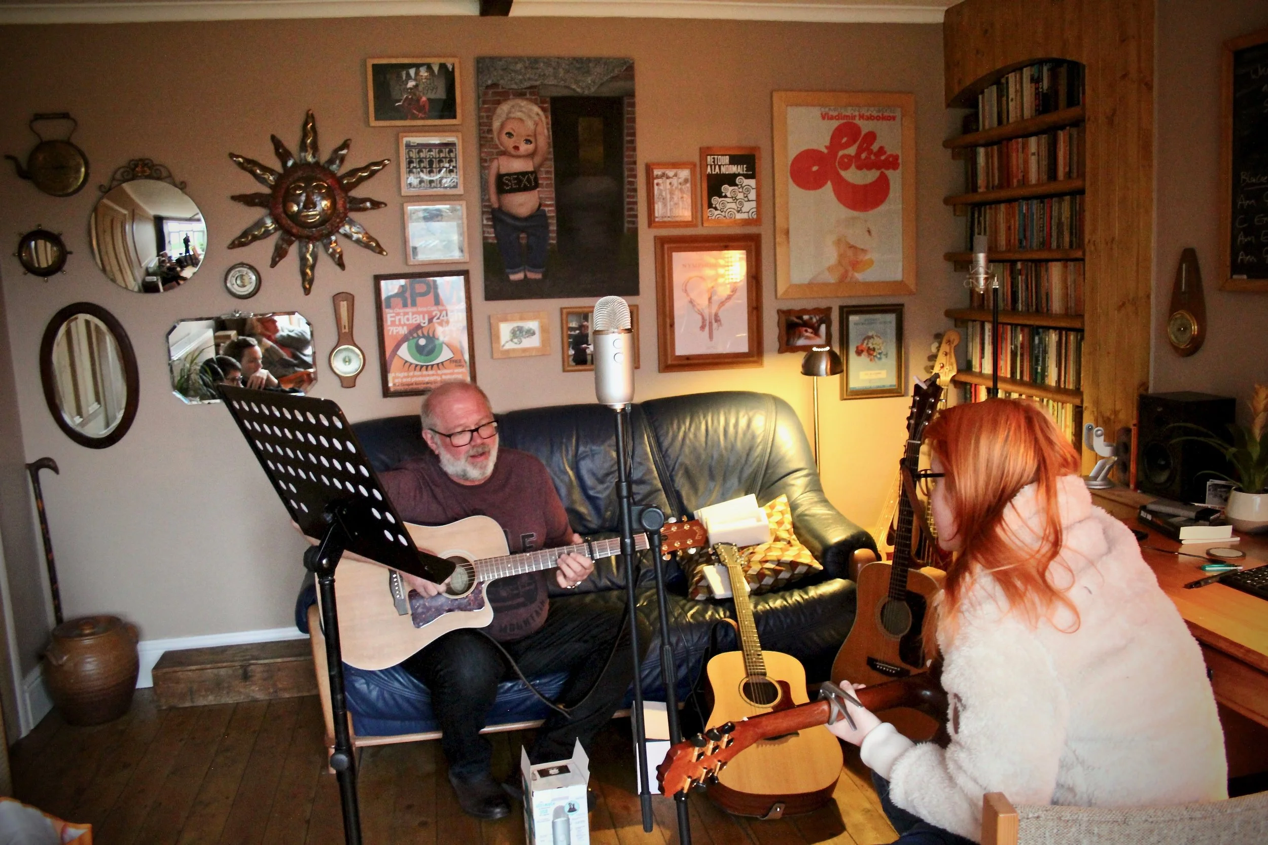 A picture from before we knew Pete was sick. He often came round to practice, show off a new guitar, and give us general advice and guidance, not just in music, but in life. 