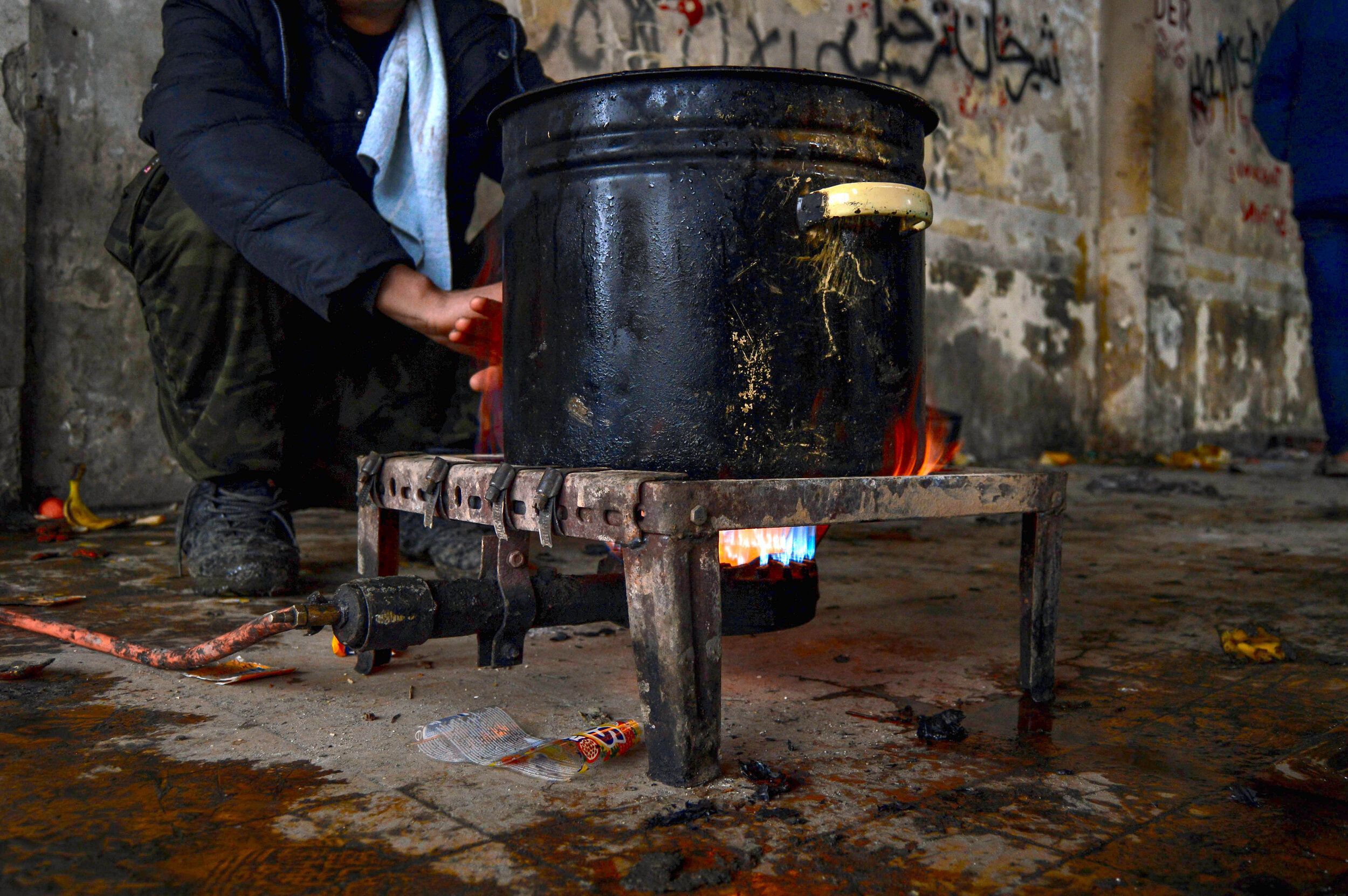 Social Distancing in a Refugee Camp