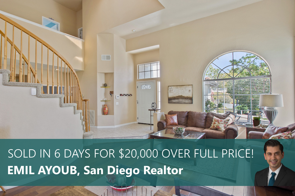 Oceanside Home Sold in 6 Days for $20,000 Above Full Price! (103.4%)