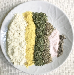 Dry ingredients competitively laid out