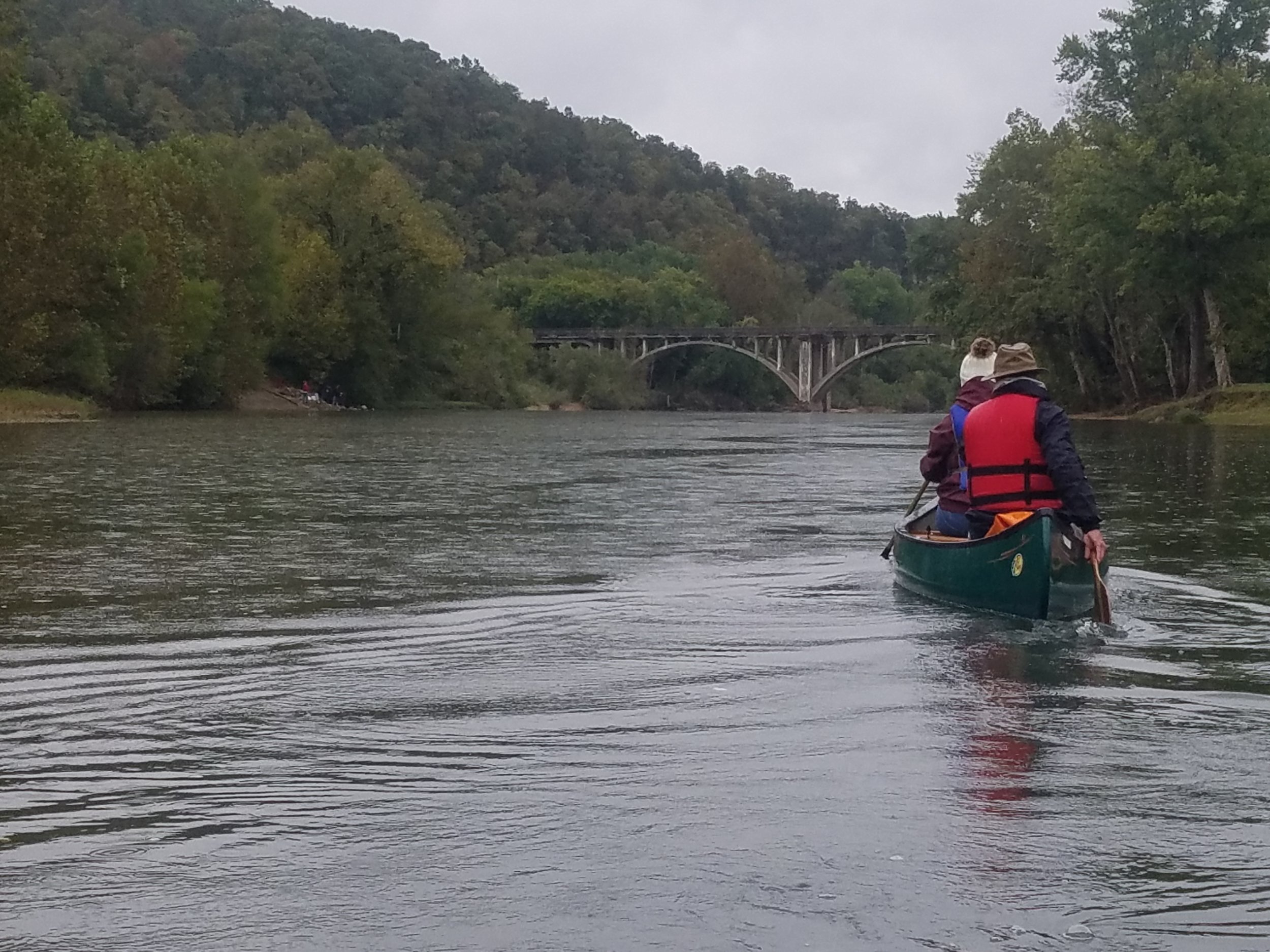 Almost to the take-out point at Galena. Note the historic Y-Bridge in the distance.