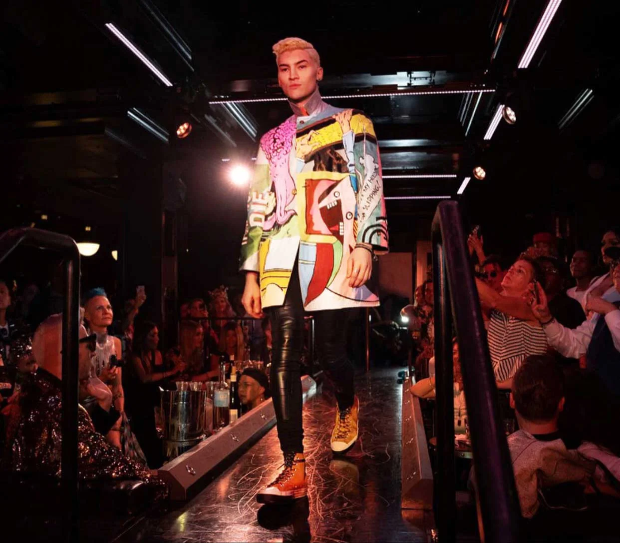Suzan Pitt coat on the runway! "The Brain That Wouldn't Die"