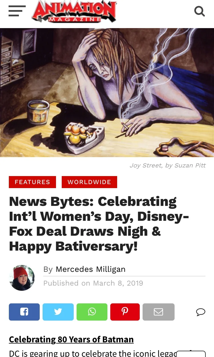 Suzan Pitt Animation Magazine News Bytes Celebrating Int L Women S Day