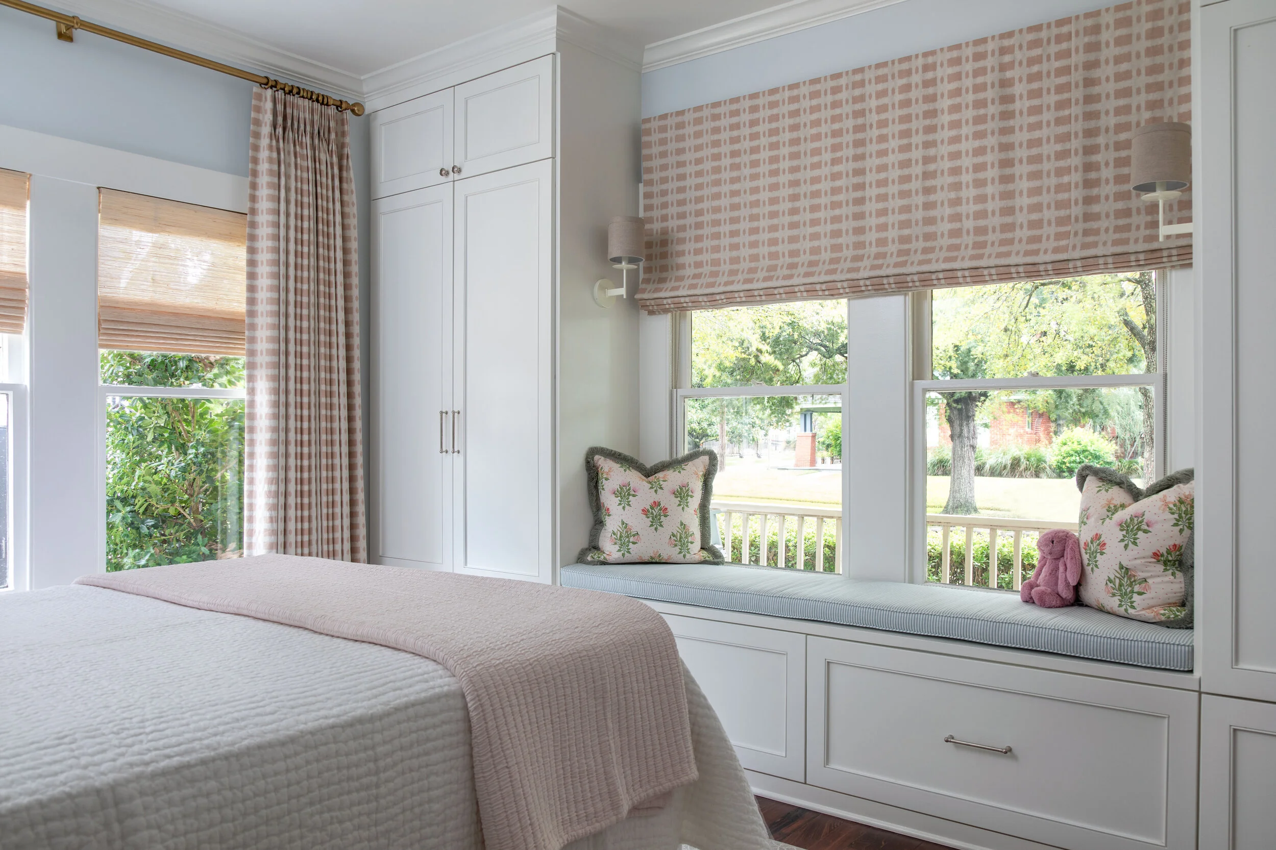 Guest Bedroom Padded Window Seat Cushion