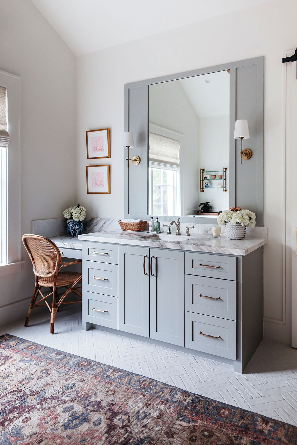 Makeup Mirror in Master Bedroom | Houston Interior Design Firm