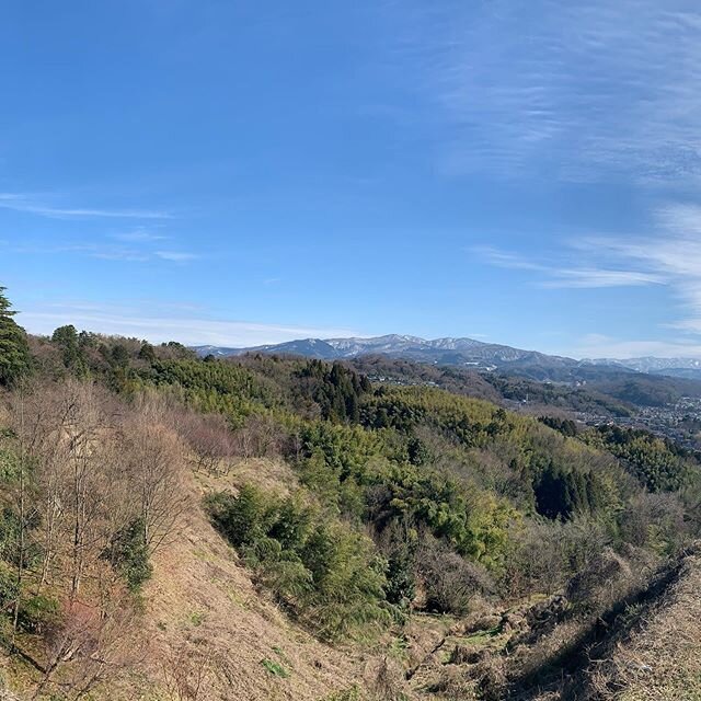 View from the top of the hills outside of Kanazawa to the snow-covered mountains. #traviata #kanazawa #conductorslife