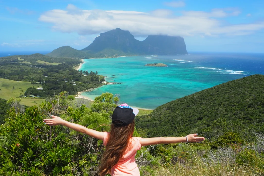 Taking in the spectacular vistas from the top of Kim's Lookout. 
