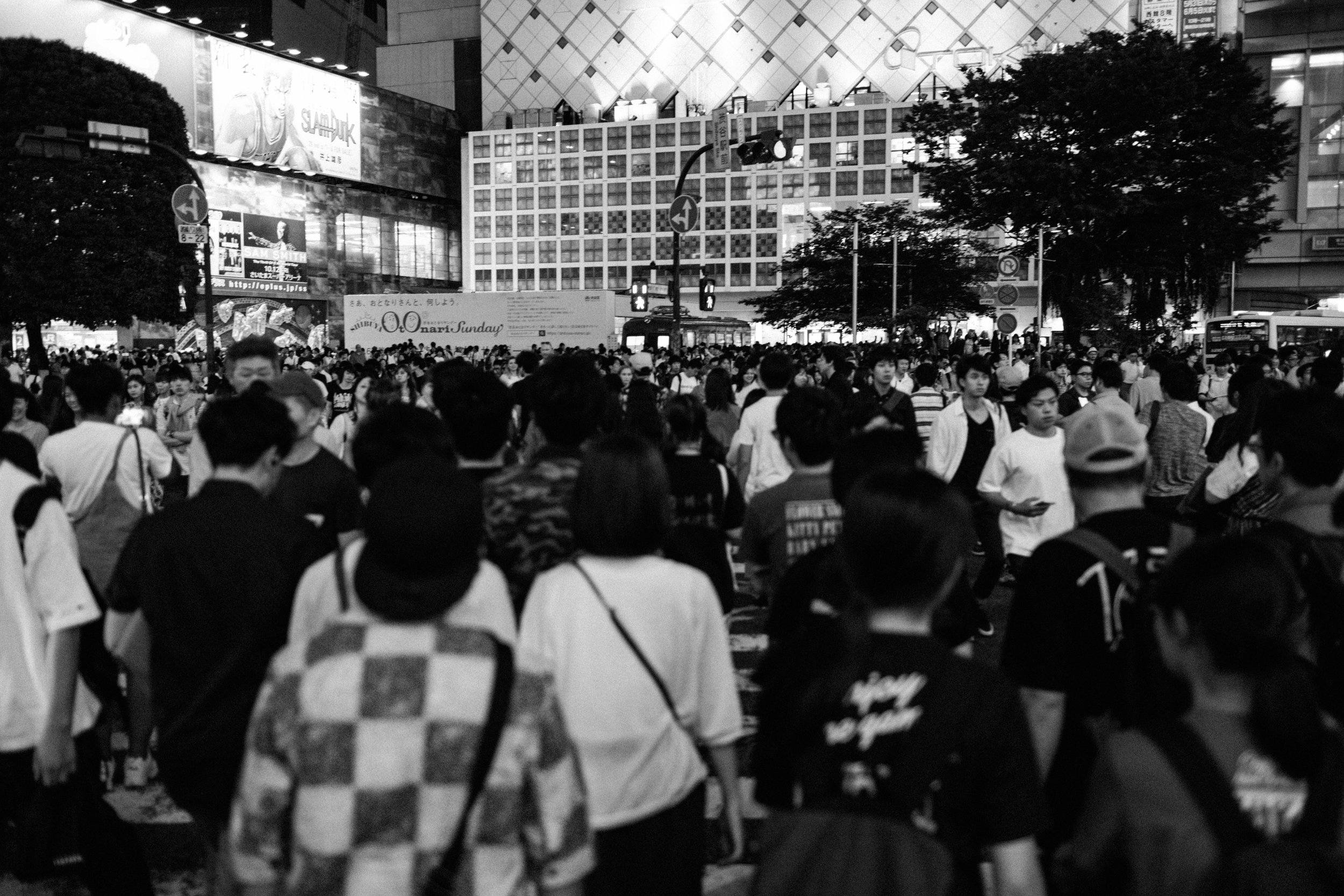  After a 12 hour flight, we were initiated into Tokyo by arriving at Shibuya crossing where it’s rumored that at the busiest of times, over 1000 people cross the intersection at a time.   