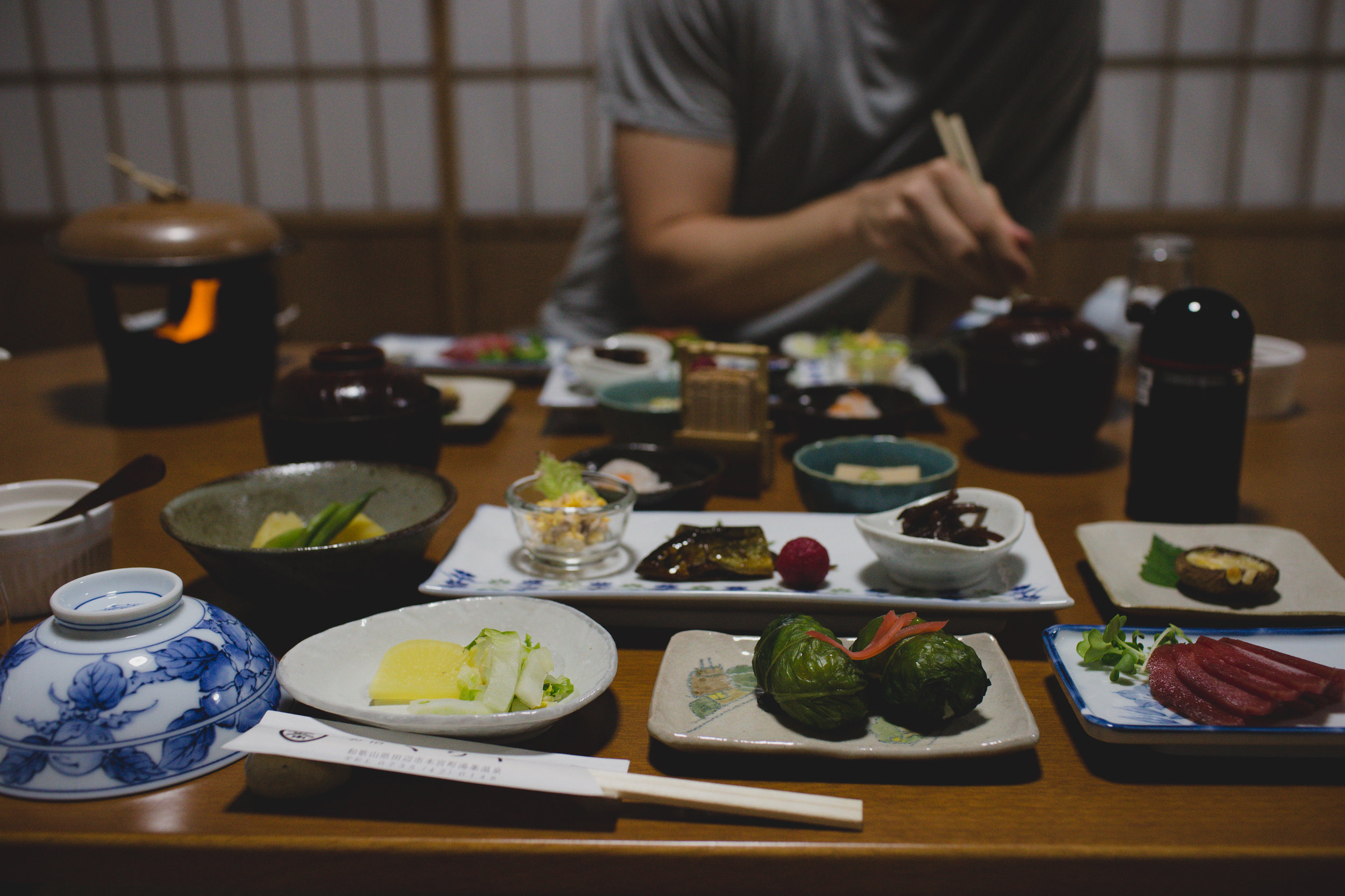  a traditional dinner served by our ryokan for the evening 