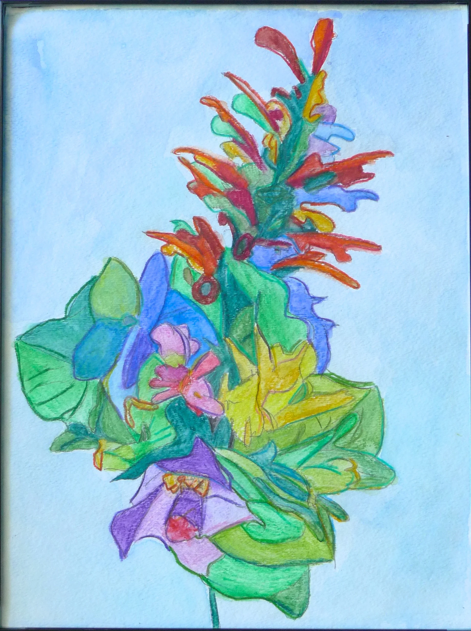  Imagine (2009):&nbsp; watercolor, pencil on paper, 12"x9"  