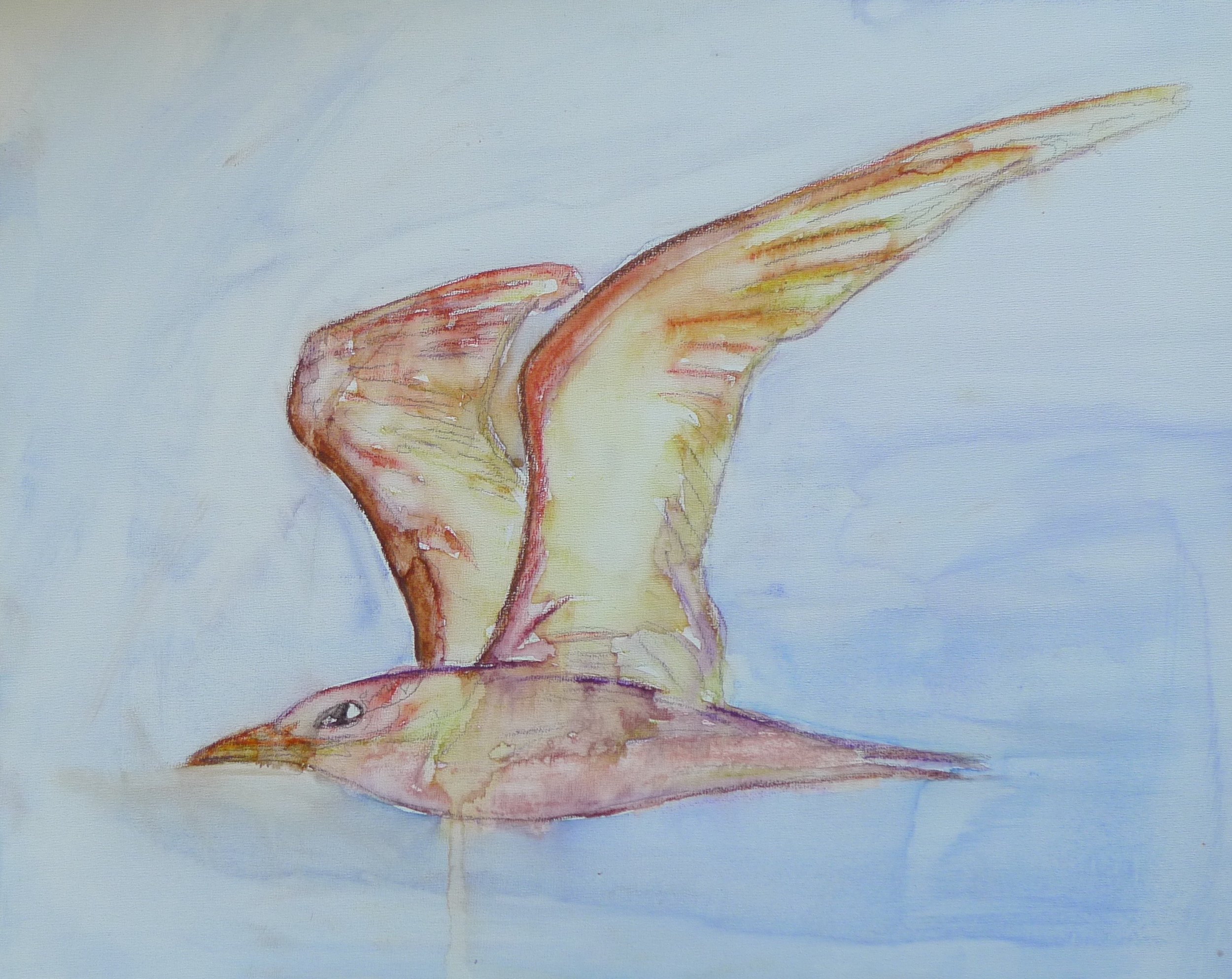  Just before the move, 2 (2010):  water color on wood panel, 9"x12"  