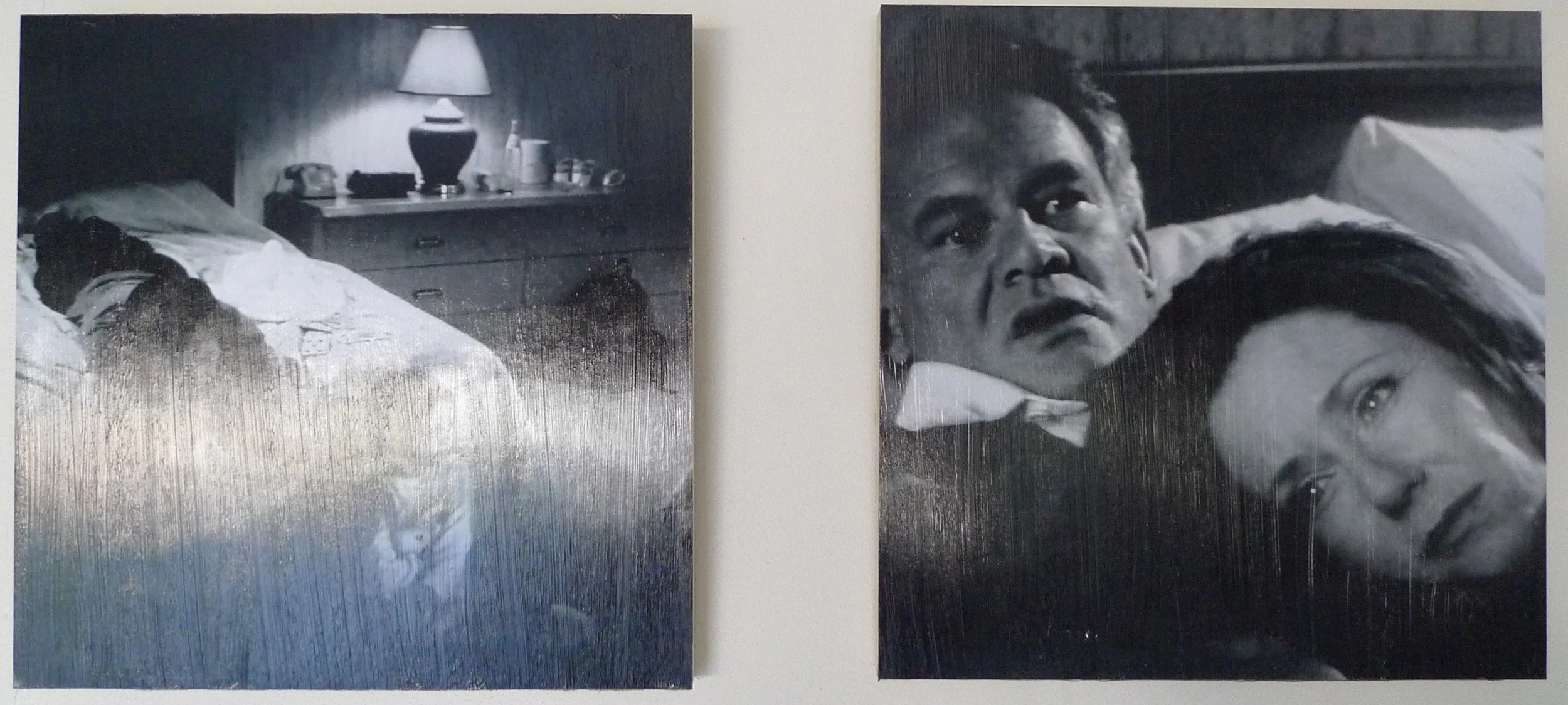  Darkly Dark (2009):  Two i  nk jet prints on wood panels, 18"x18" each  