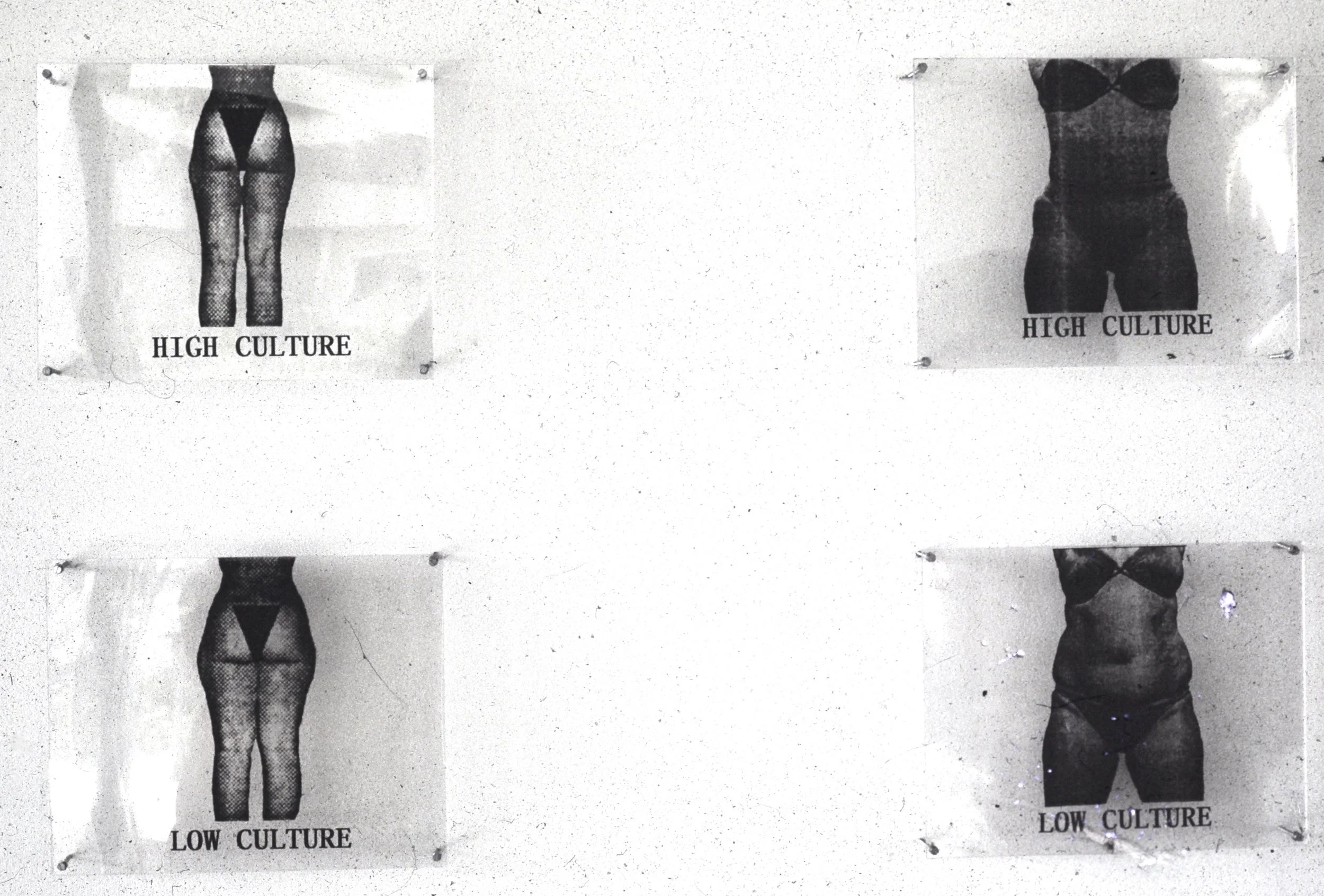  High and low 1 (1997):  Transparency, plexiglass, 8"x10" each  