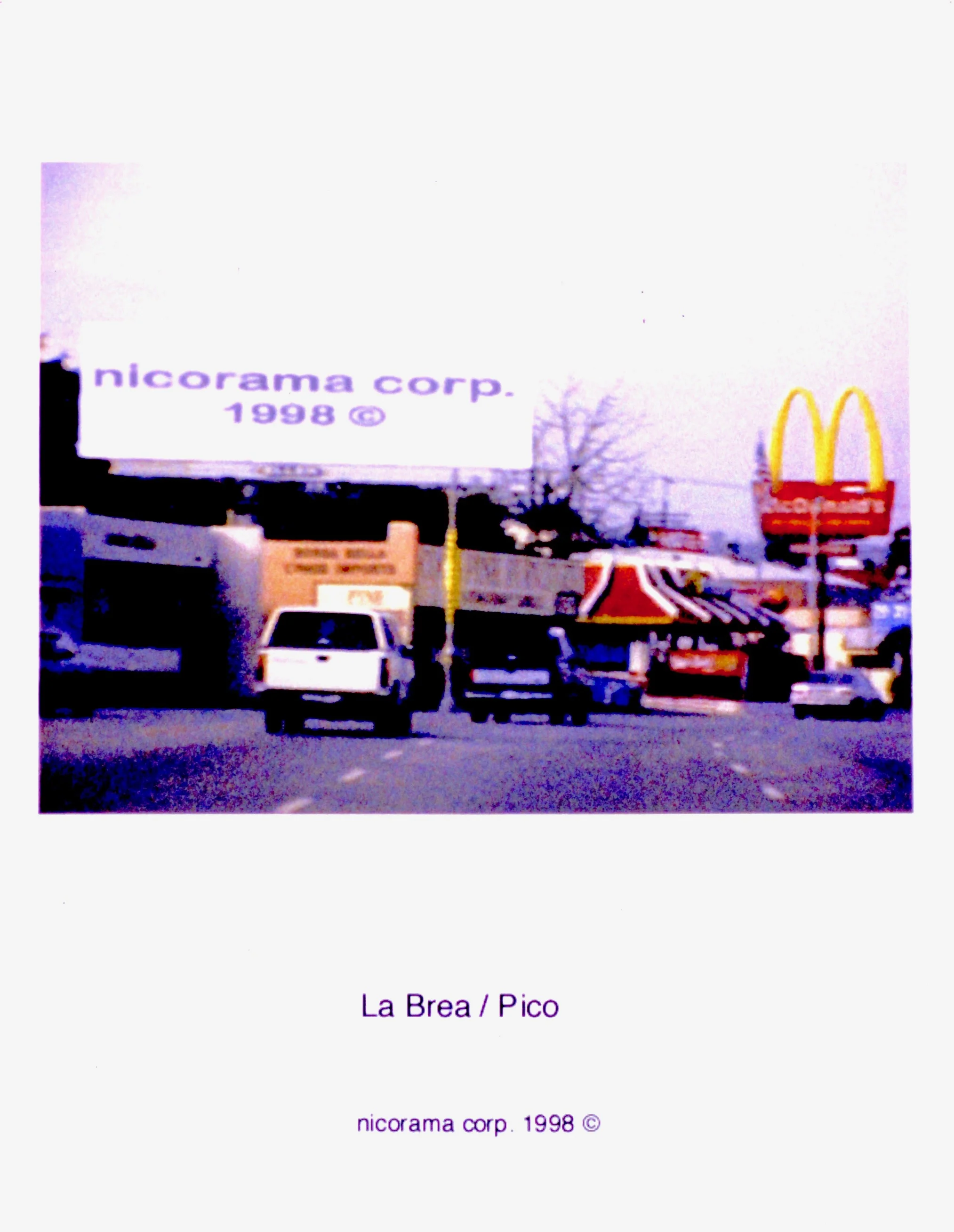  33 nicorama billboards (1998):  Ink jet print, 10"x8" each  