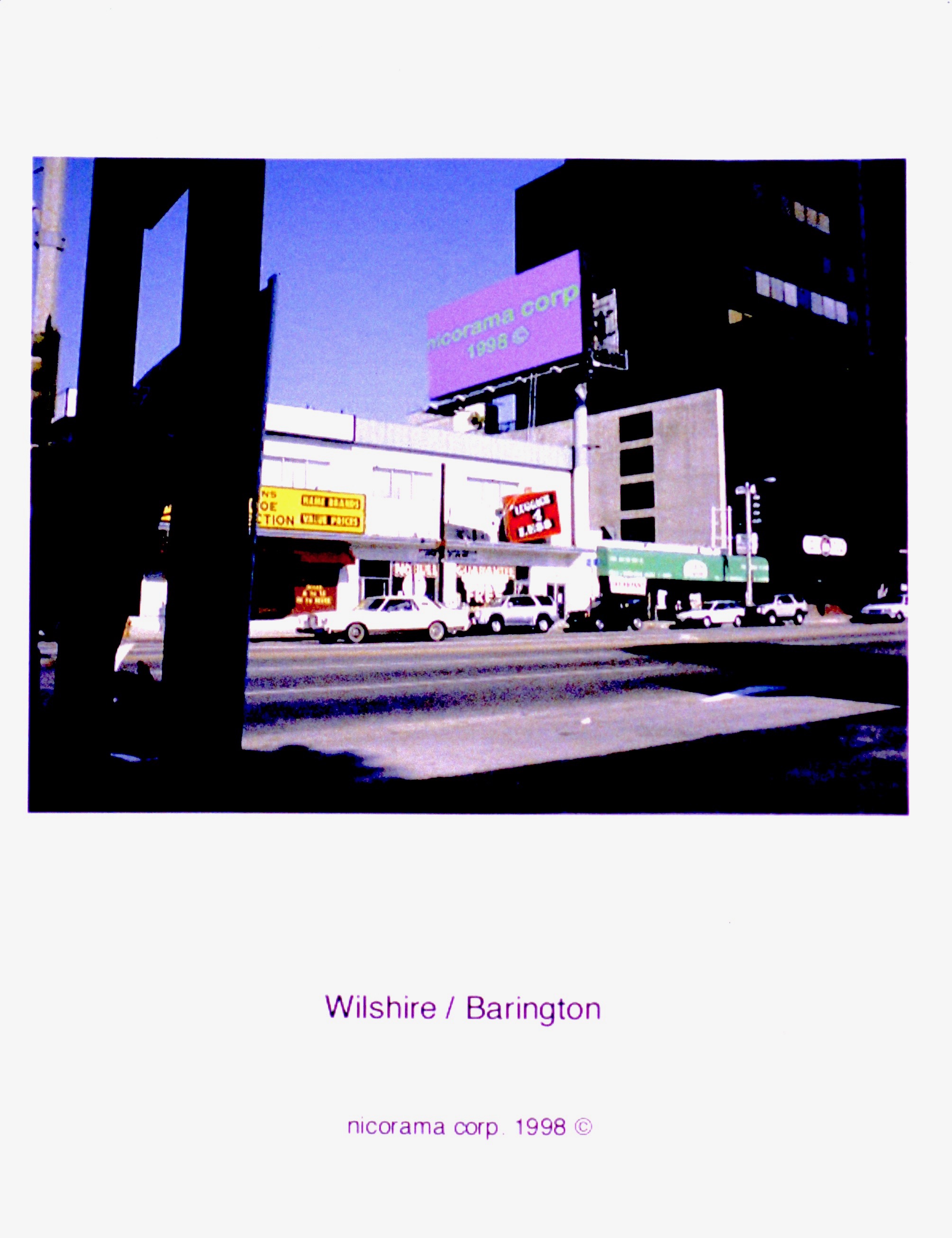  33 nicorama billboards (1998):  Ink jet print, 10"x8" each  