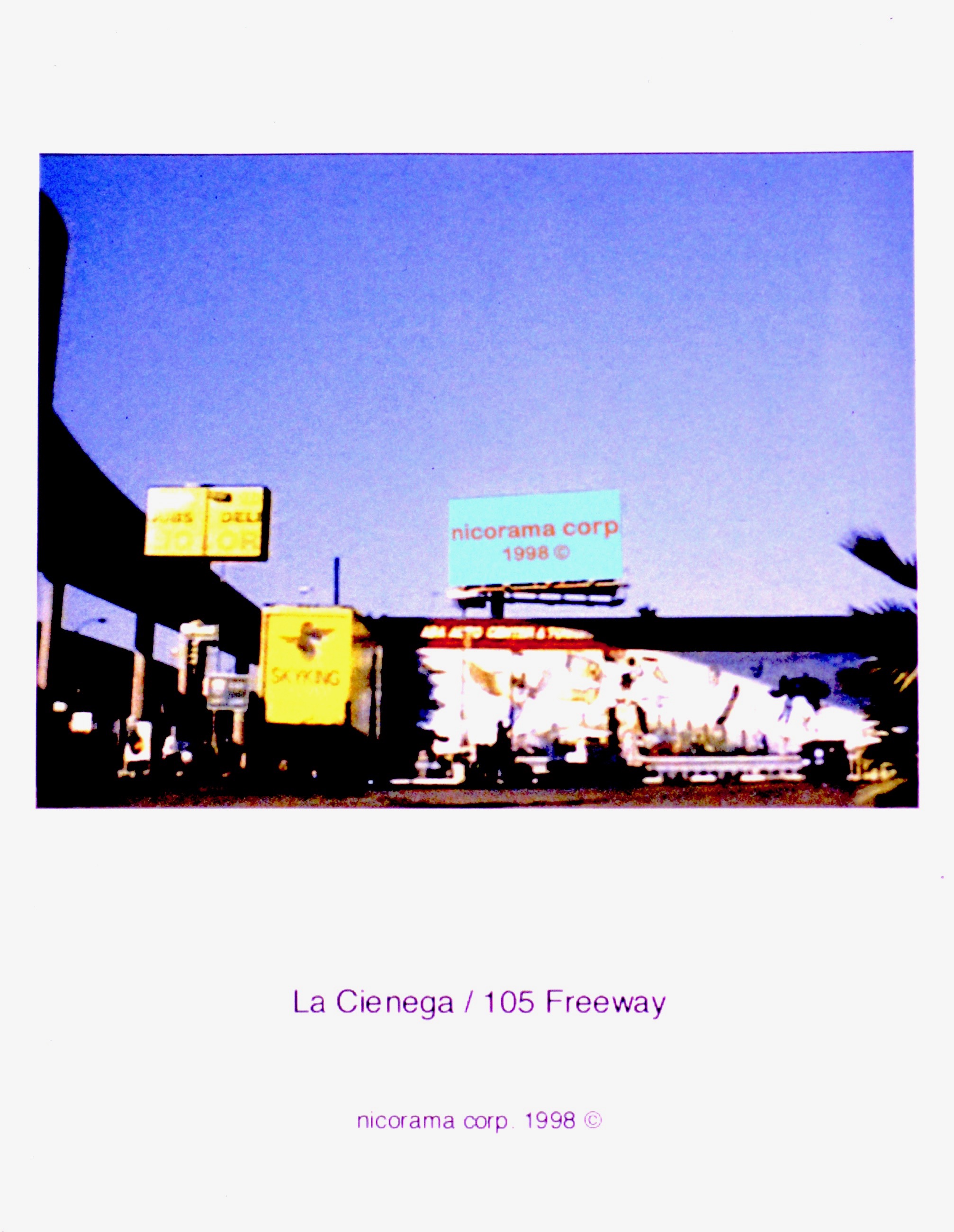  33 nicorama billboards (1998):  Ink jet print, 10"x8" each  