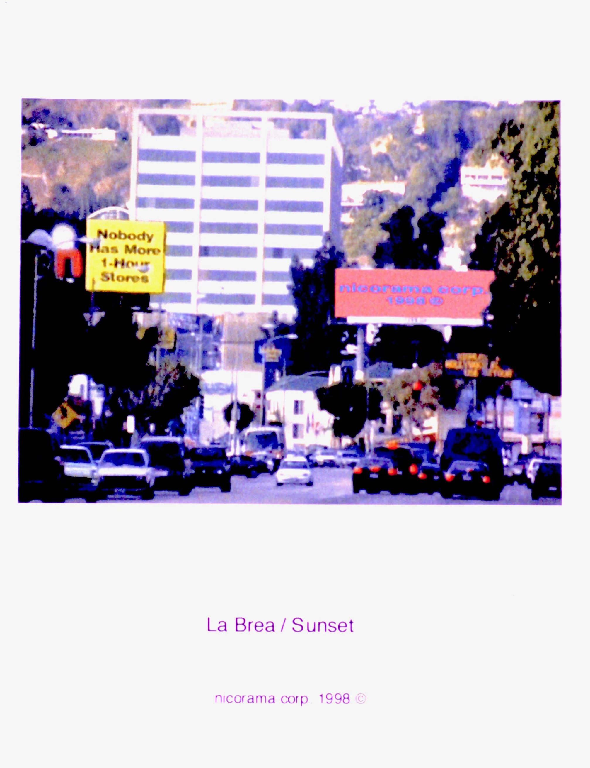  33 nicorama billboards (1998):  Ink jet print, 10"x8" each  