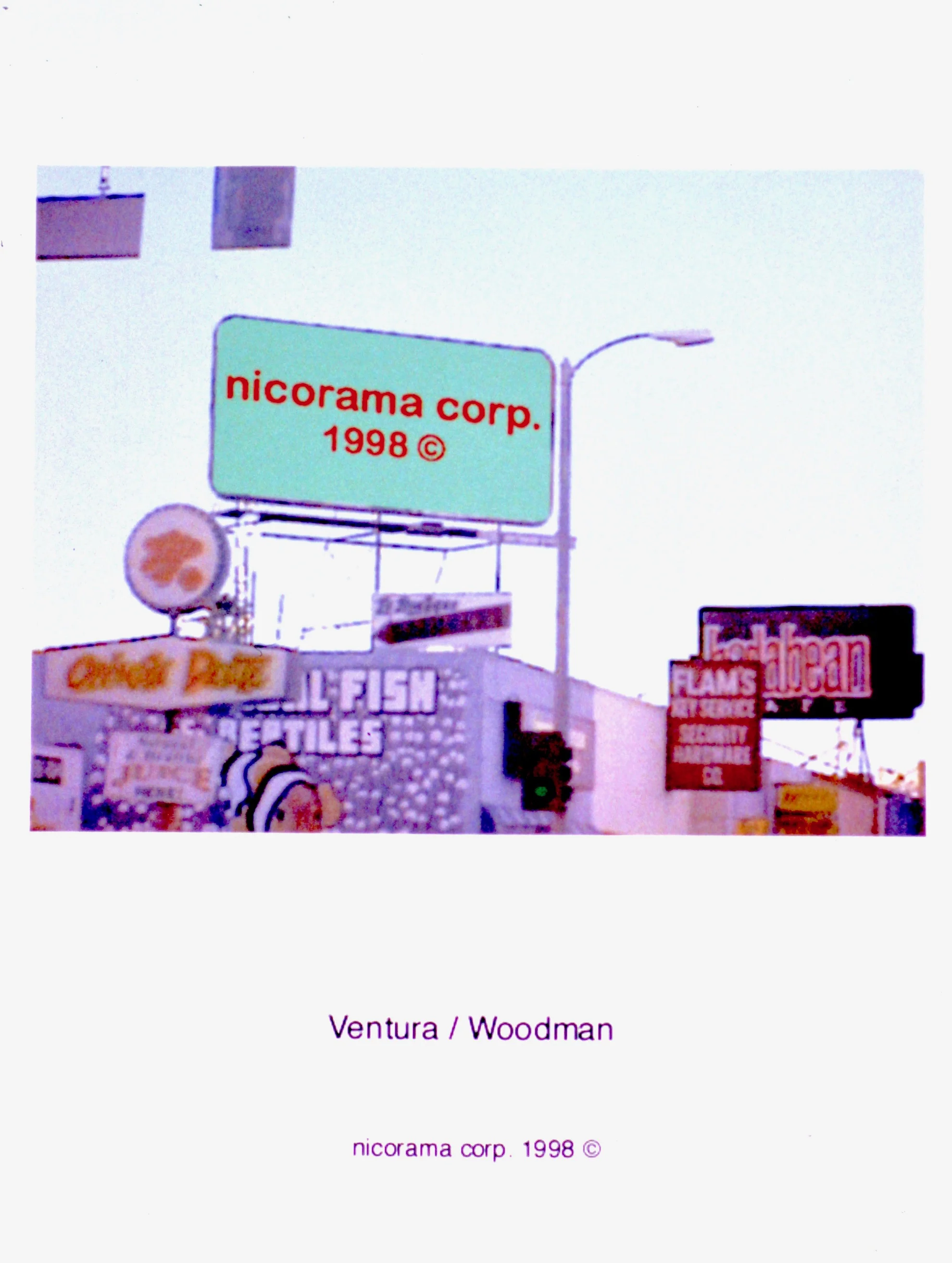 33 nicorama billboards (1998):  Ink jet print, 10"x8" each  