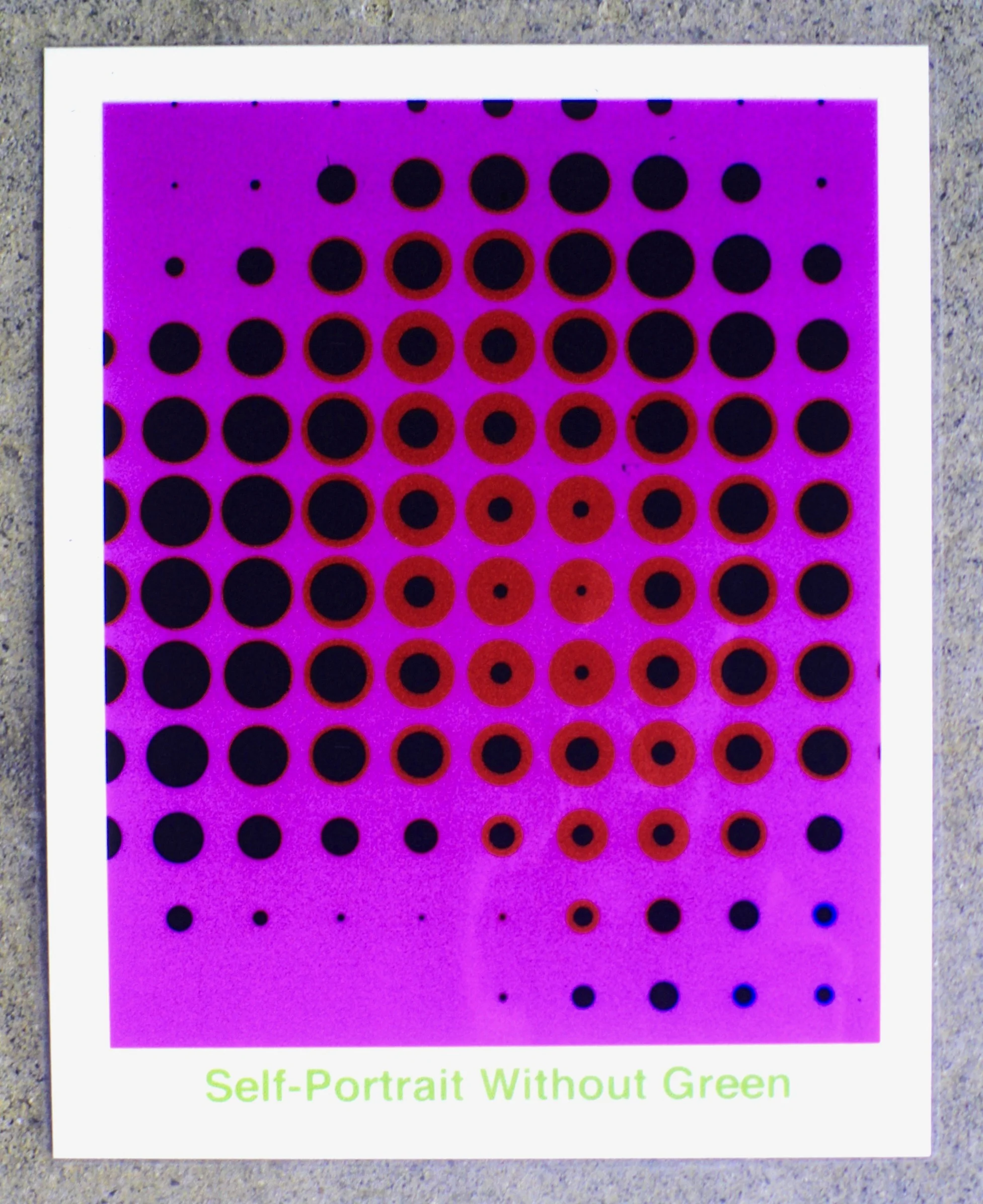  Self-portrait 2 (1998):  Ink jet print, plexiglass, 12"x9"  