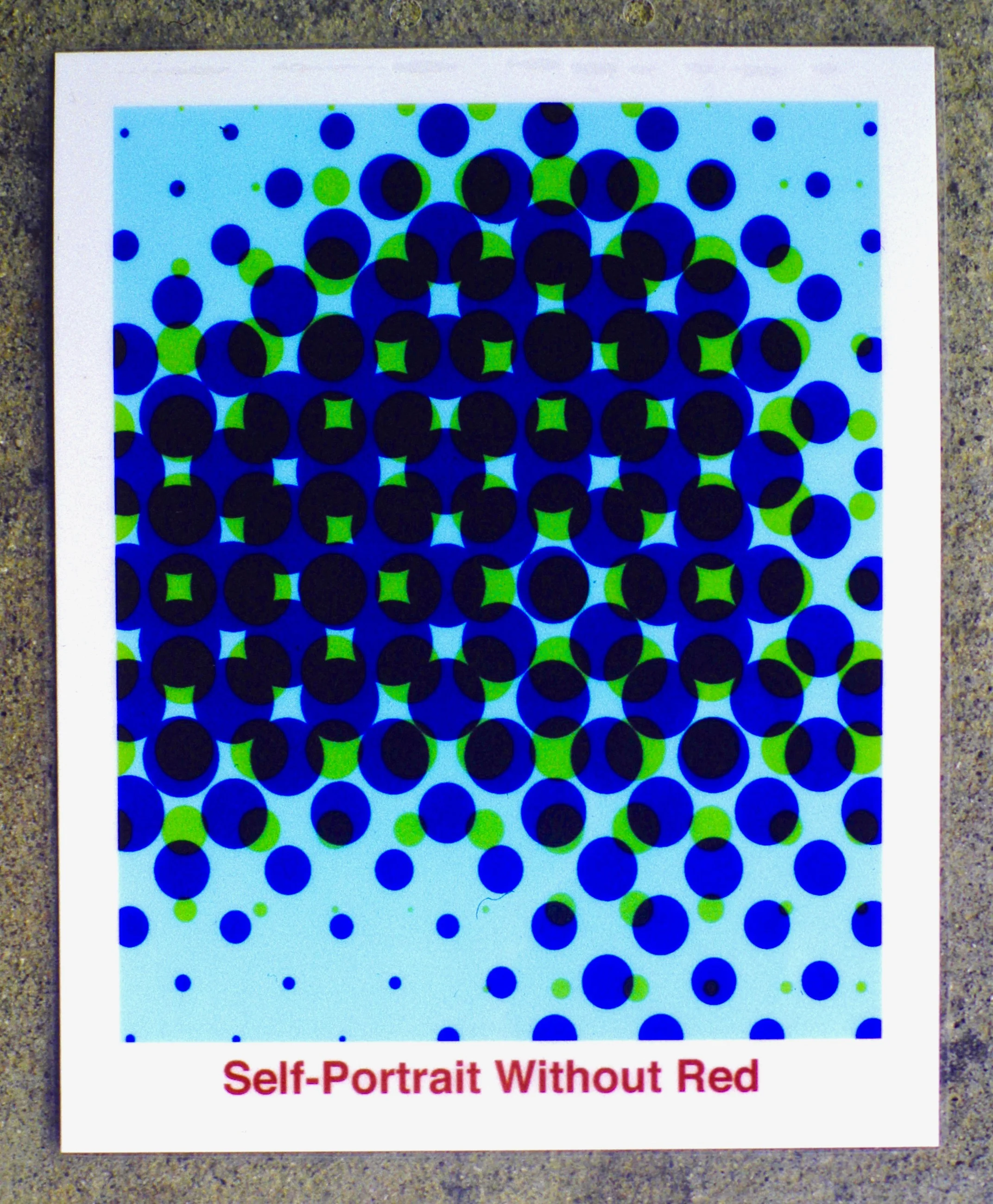  Self-portrait 3 (1998):  Ink jet print, plexiglass, 12"x9"  