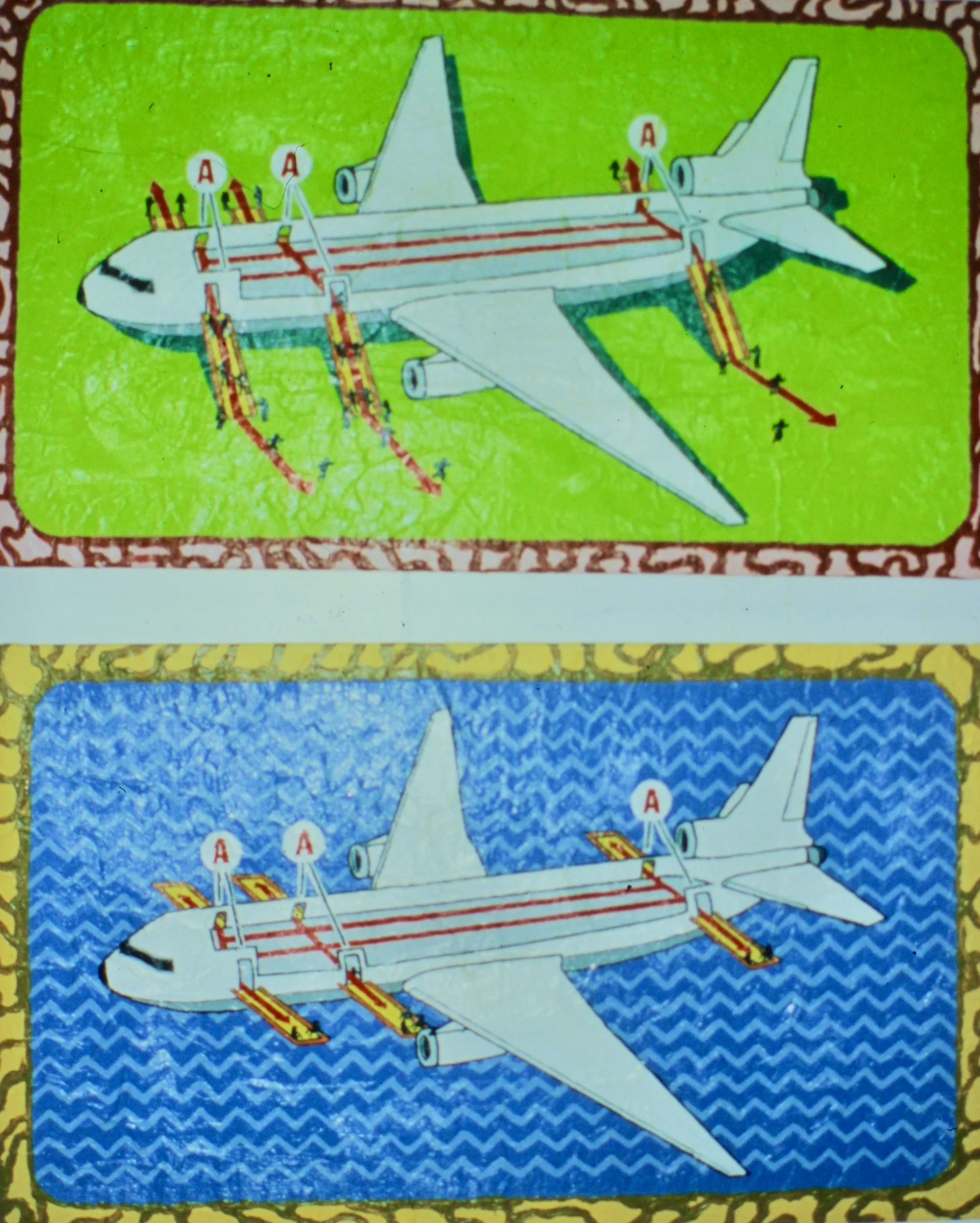  Anxiety (1997):  Acrylic paint on paper, on canvas, 40"x62" each  