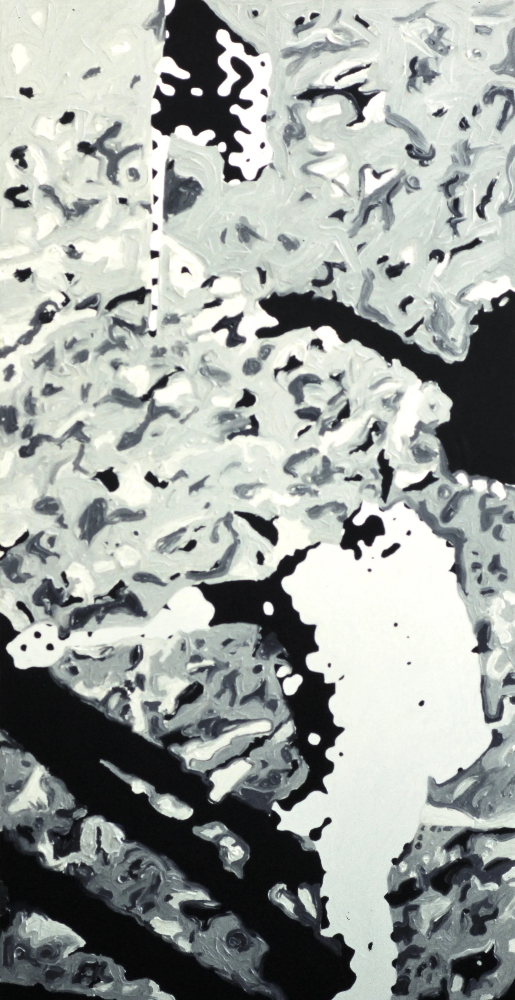  Stuck (1998):  Oil paint on canvas, 30"x60"  