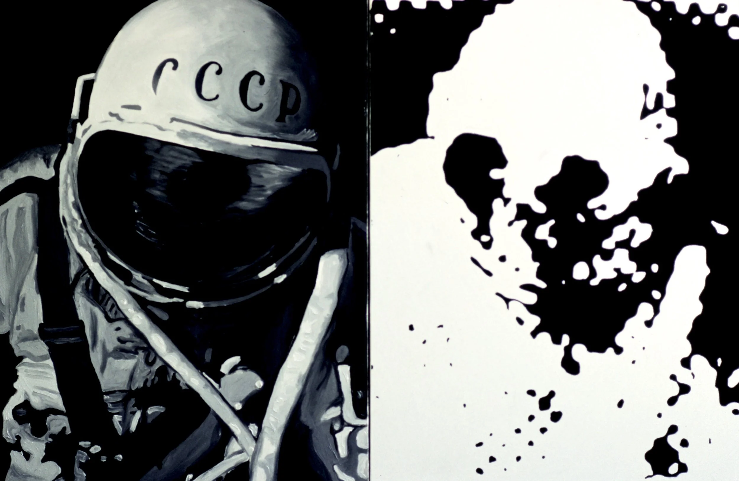  Two to one (1998):  Oil paint on canvas, 40"x60"  