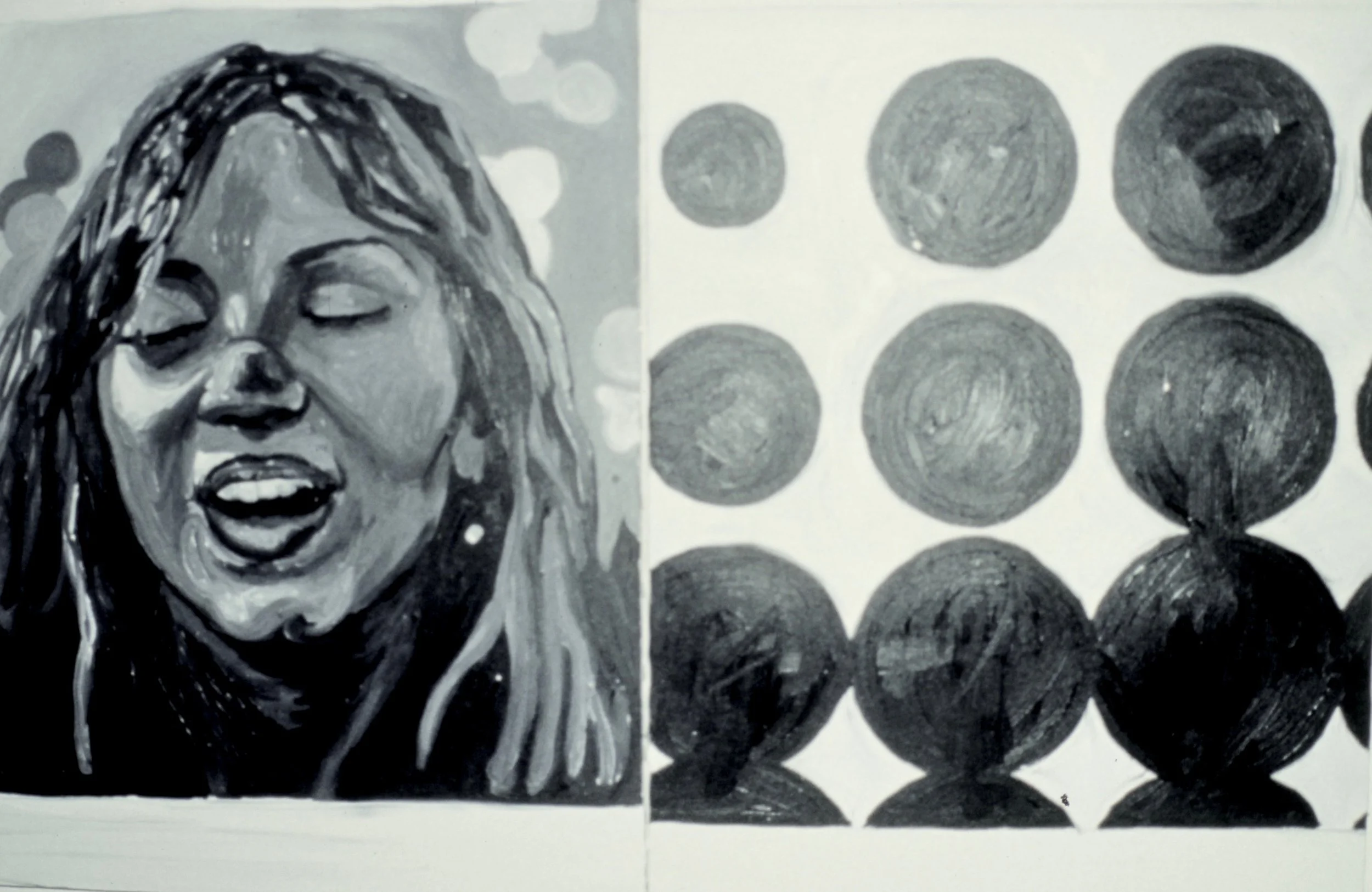  Friend (1998):  Oil paint on canvas, 24"x36"  