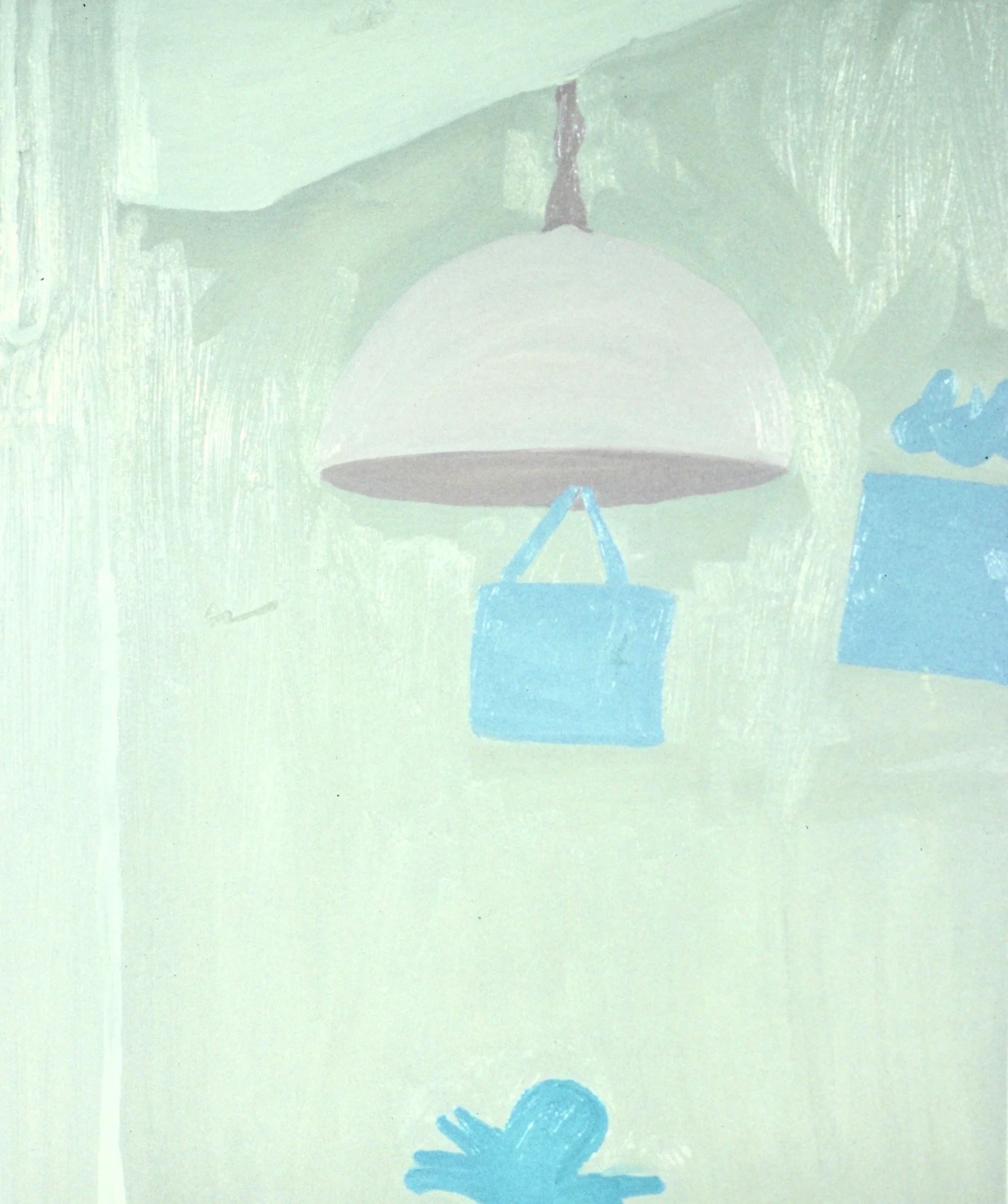  Dining (1999):  Oil paint on wood panel, 20"x15"  