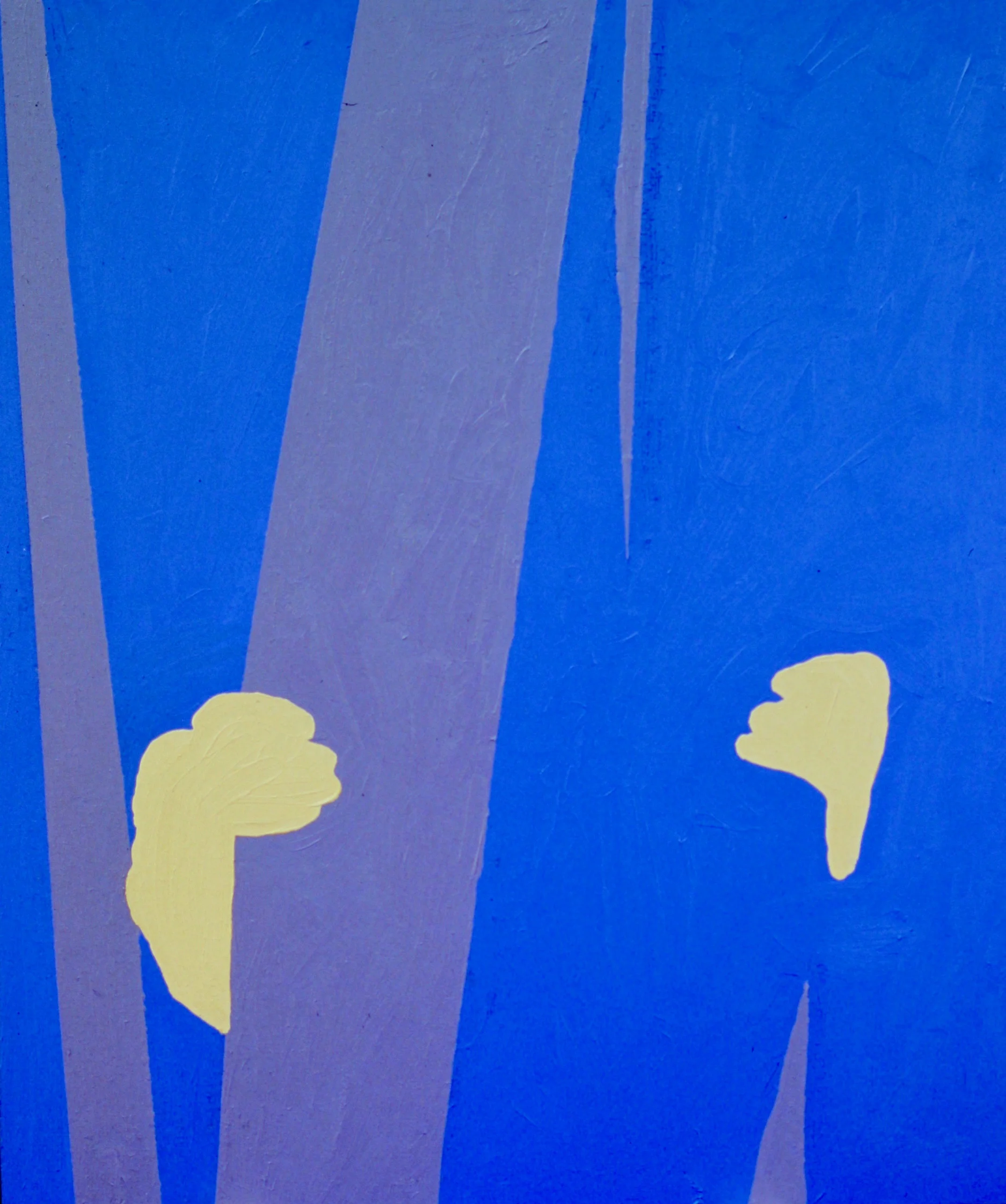 Zoe blue (1999):  Oil paint on wood panel, 30"x20"  