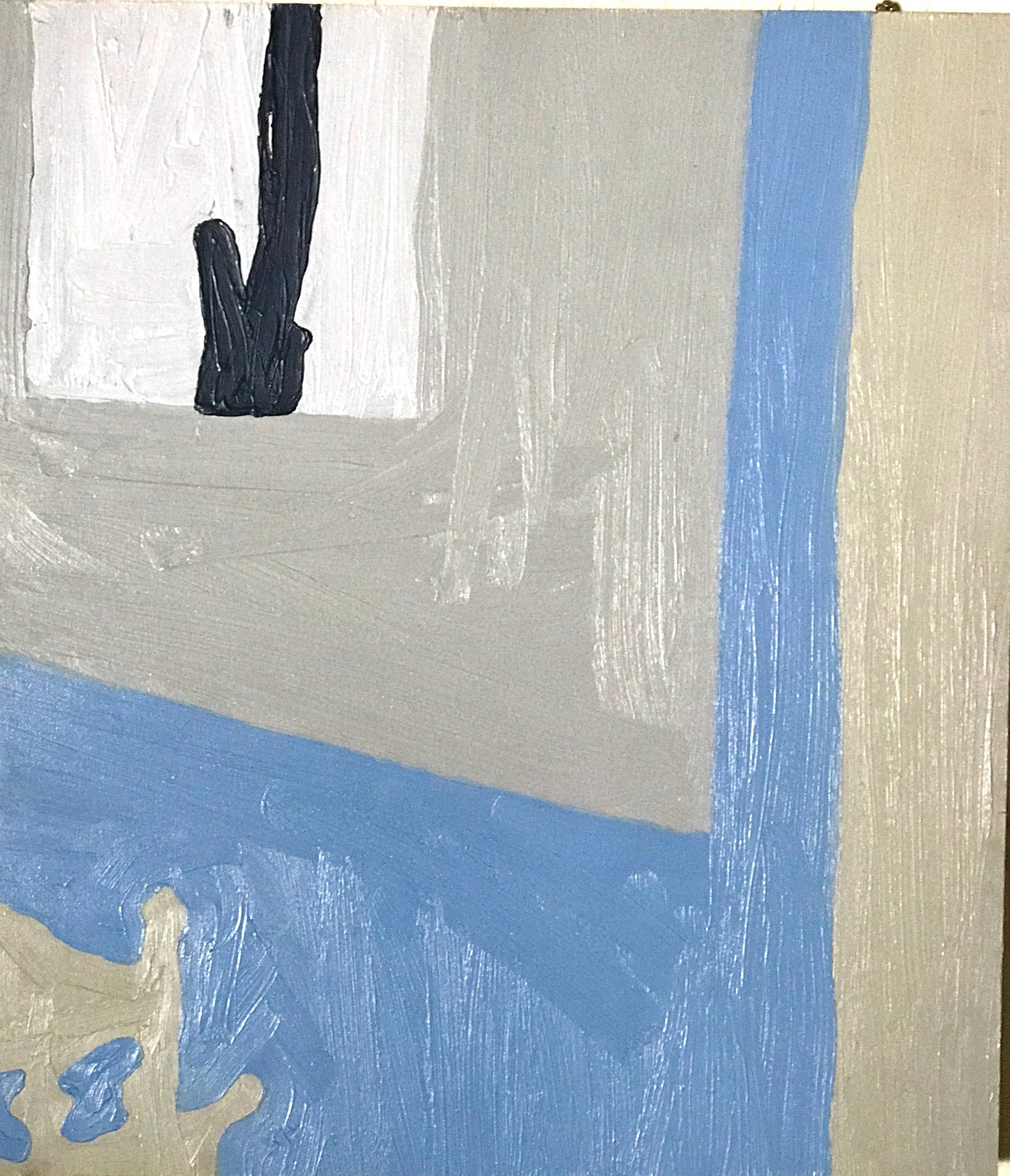  Looking at a painting (1999):  Oil paint on wood panel, 20"x15"  