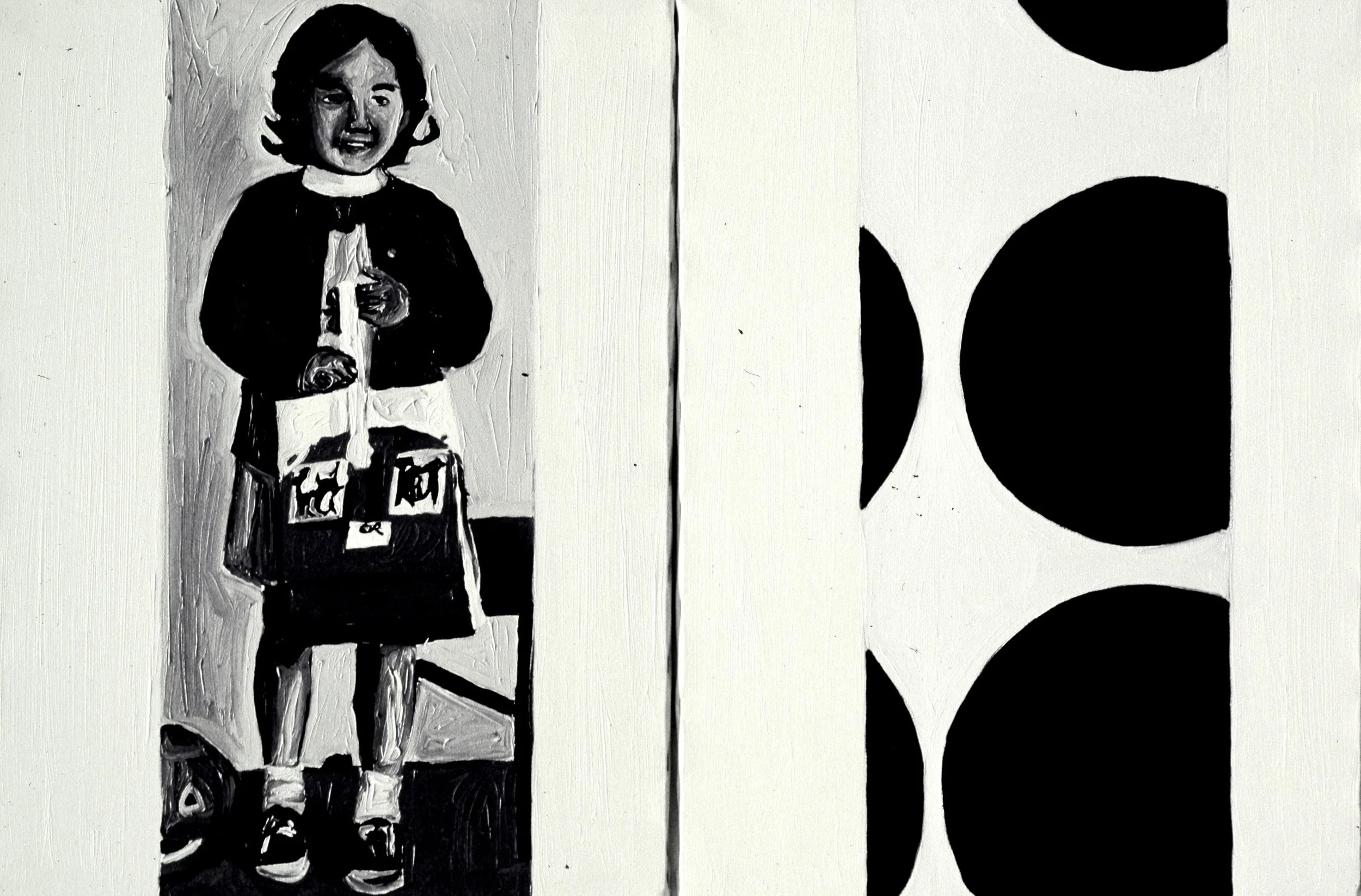  Louis, louis (1998):  Oil paint on canvas, 24"x36"  