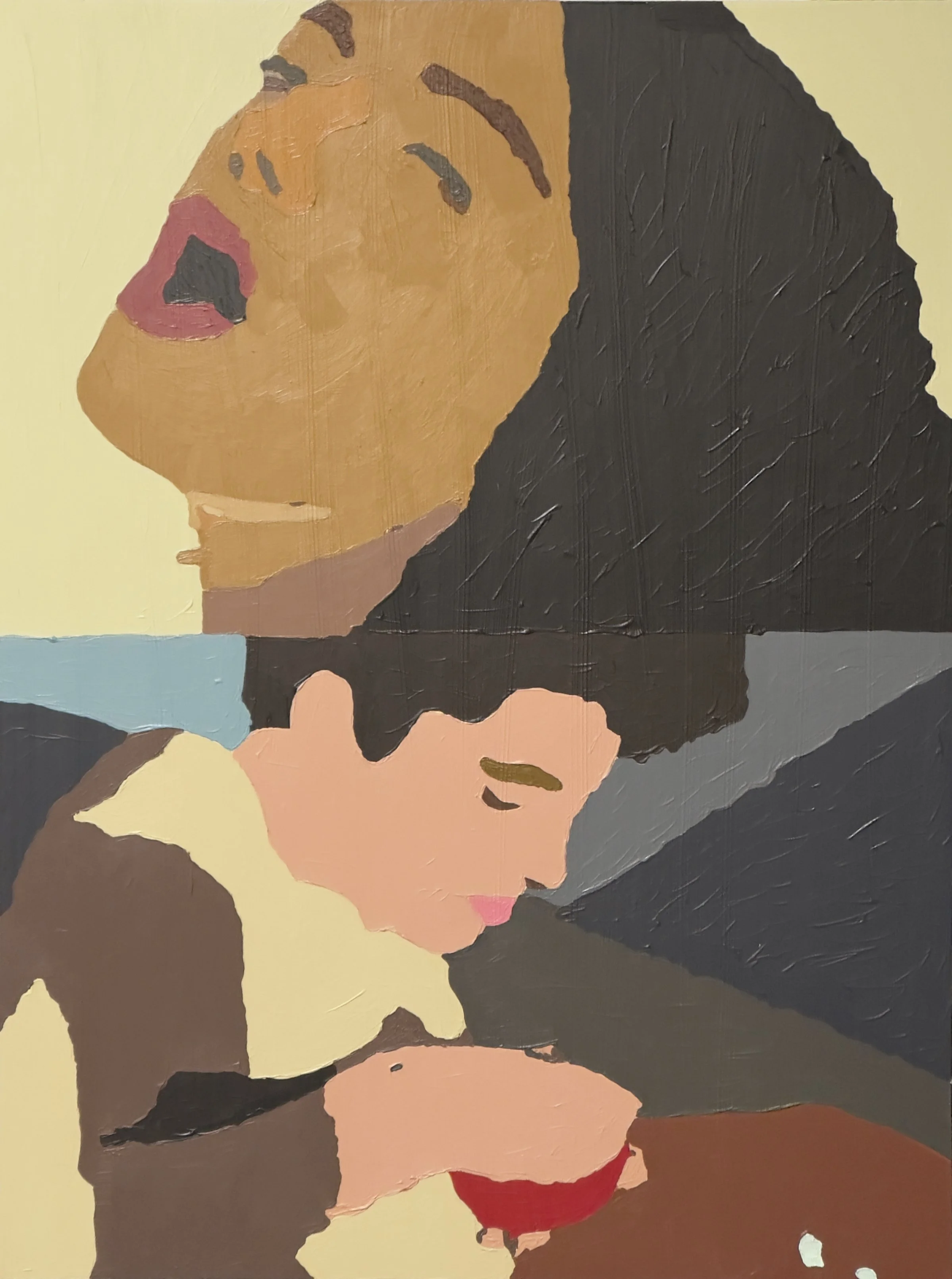  Why Are They Always So Long > 2023P12 (2023) Acrylic on Panel, 40”x30” 