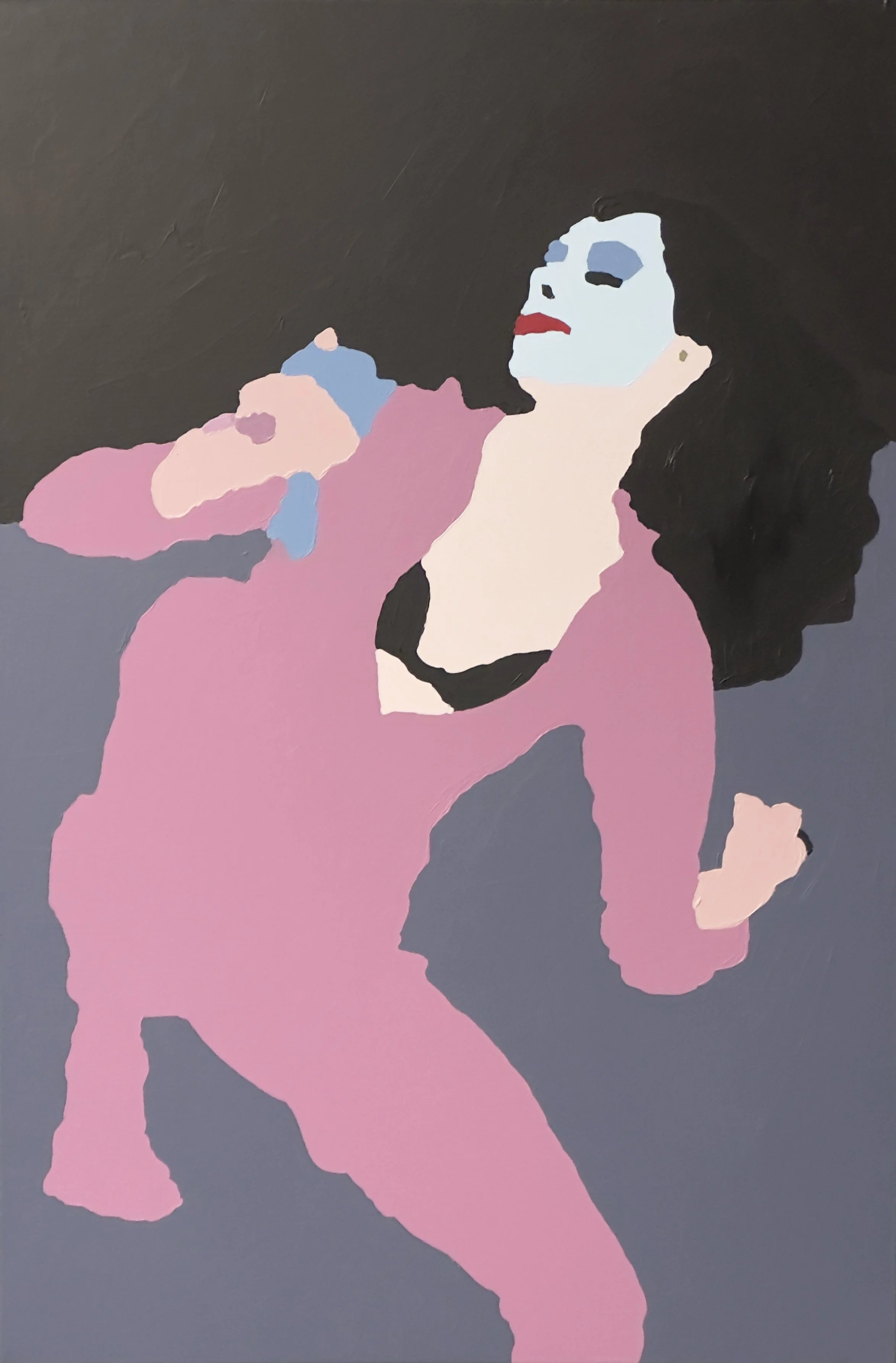  Movevent though PJ > 2023P17 (2023) Acrylic on Canvas, 36”x24” 