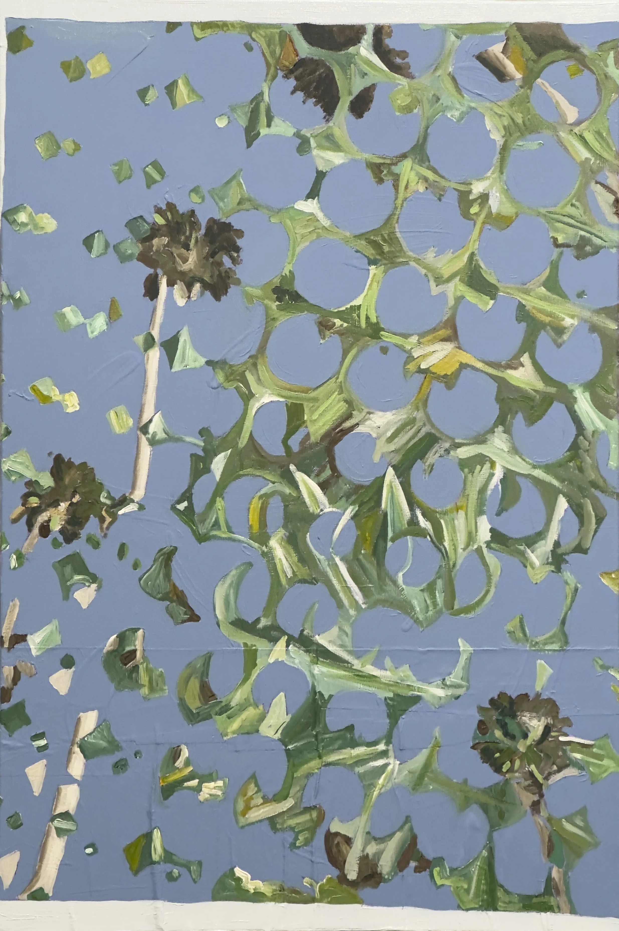  Pixels in LA > 2023P15 (2023) Acrylic and collage on Canvas, 30”x20” 