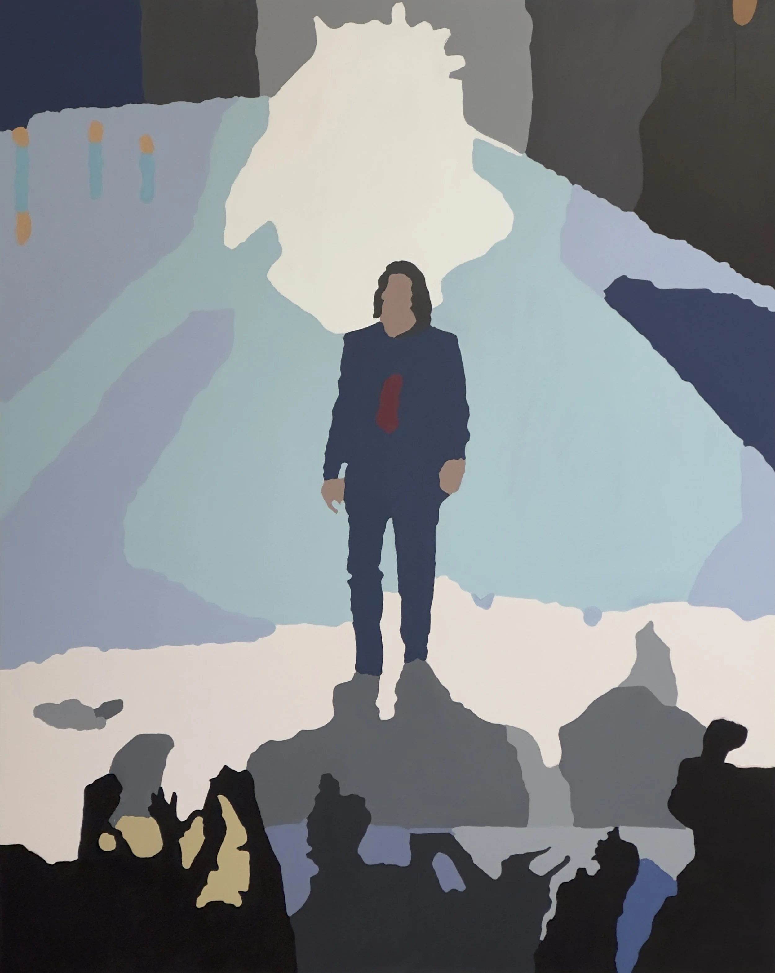  The Flame > 2023P19 (2023) Acrylic on Canvas, 60”x48” 