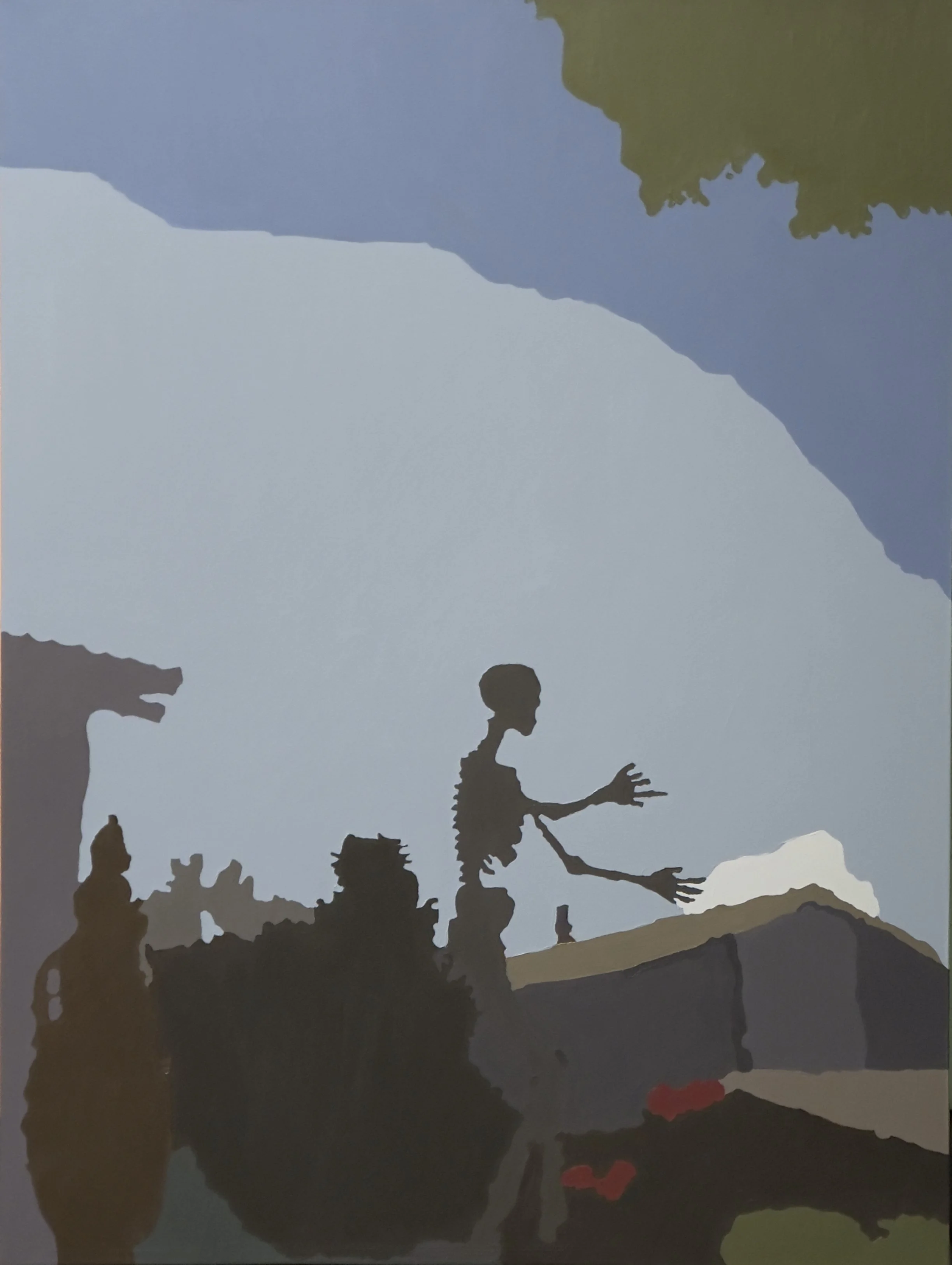  The Damned Don’t Cry > 2023P20 (2023) Acrylic on Canvas, 48”x36” 