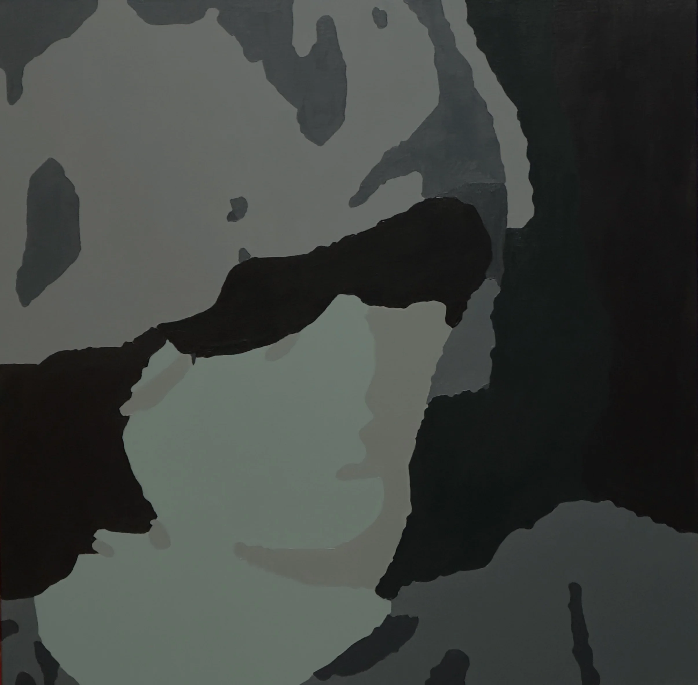  Whispering Footsteps > 2023P30 (2023) Acrylic on Canvas, 30”x30” 