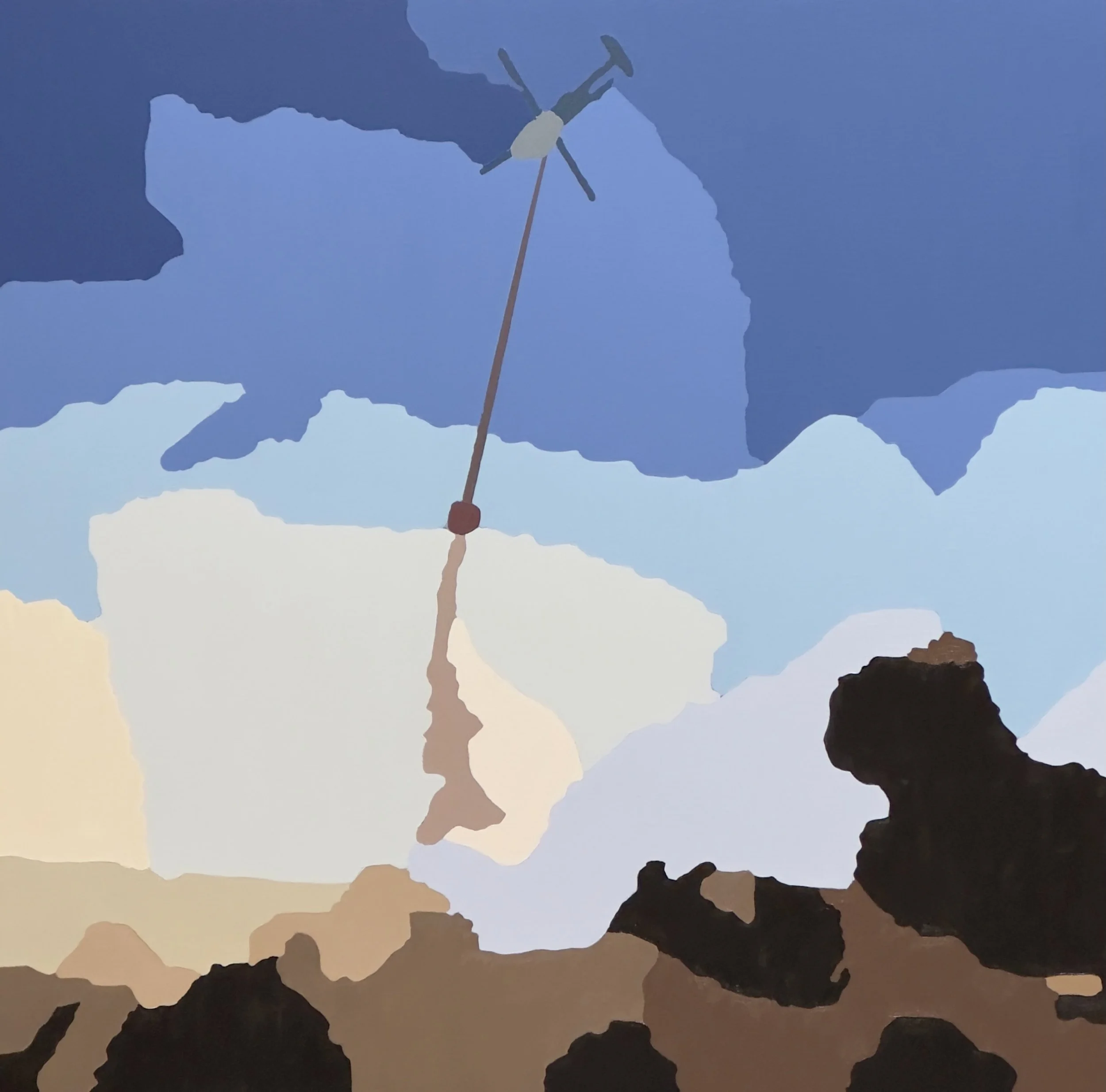  Midnight > 2023P32 (2023) Acrylic on canvas, 30”’x30” 