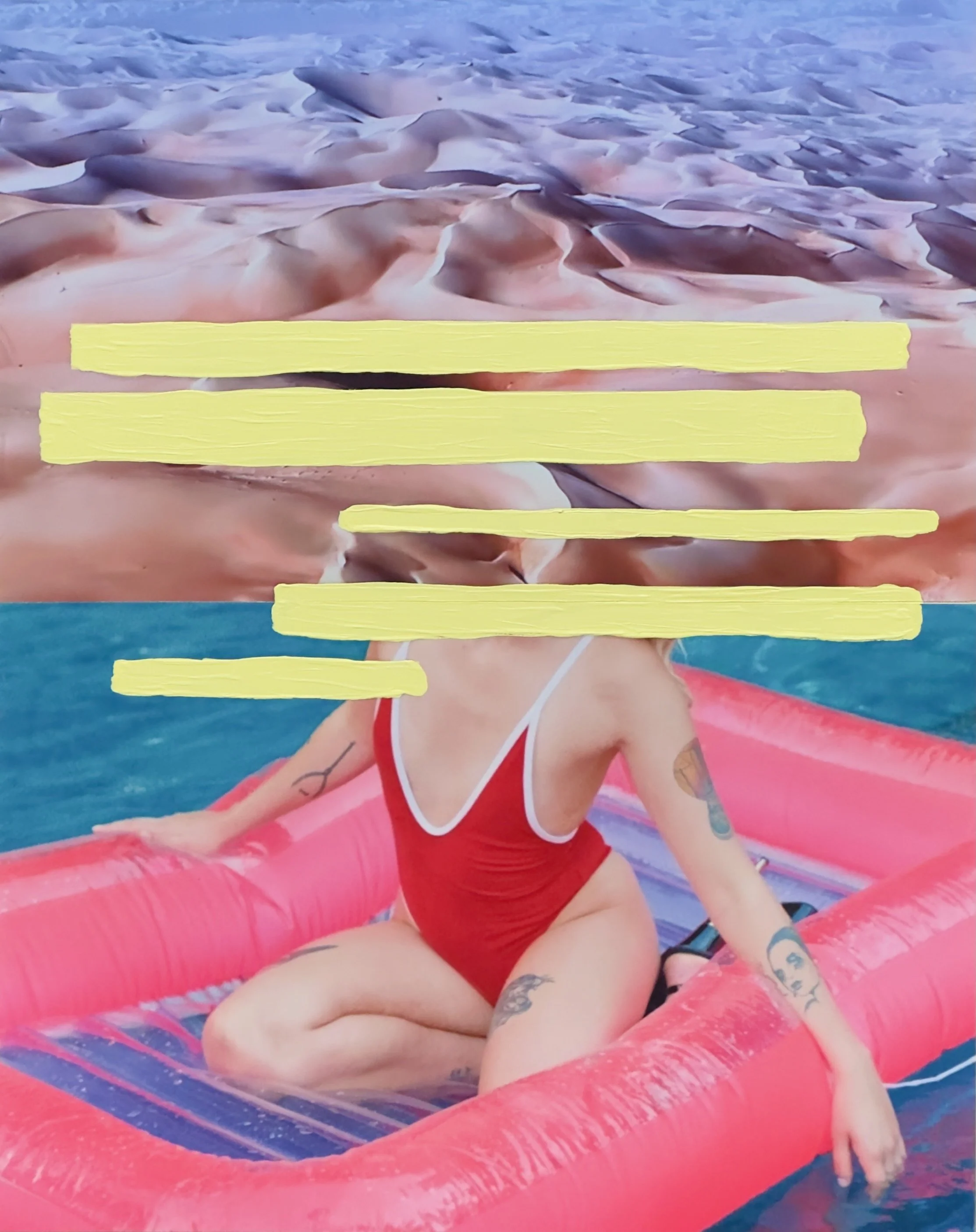 Impulse > 2024P16 (2024) Acrylic on c-print mounted on wood panel, 14βx11β