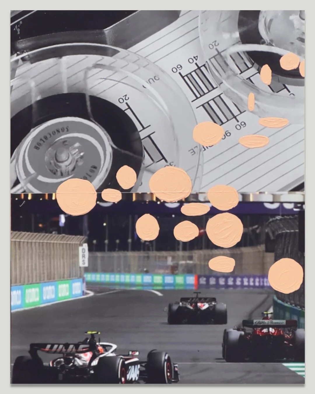 Loophole > 2024P14 (2024) Acrylic on c-print mounted on wood panel, 14βx11β